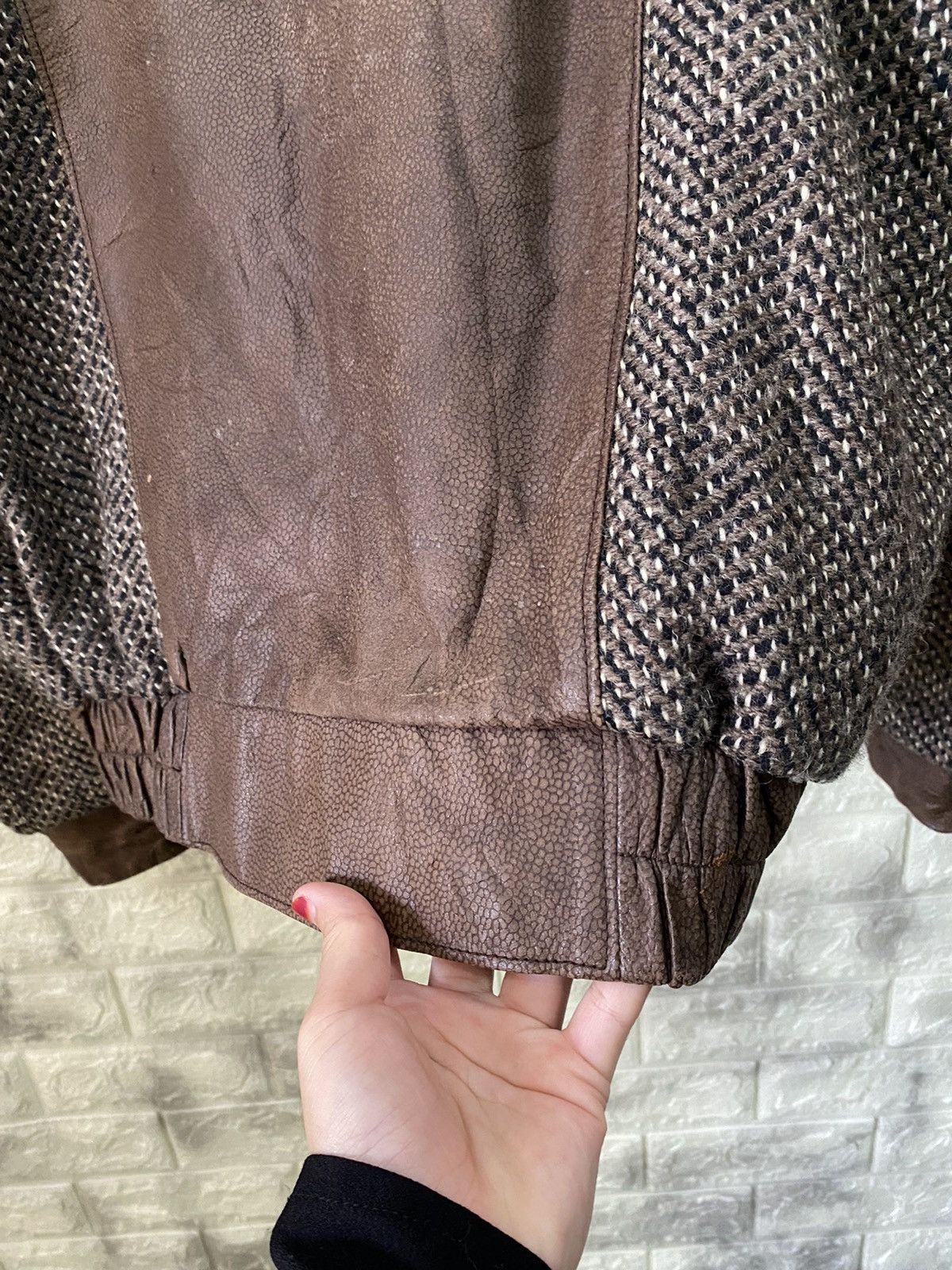 Mirage × Vintage 🔥Vintage Mirage Leather Wool Jacket nice design Size US XL / EU 56 / 4 - 15 Thumbnail