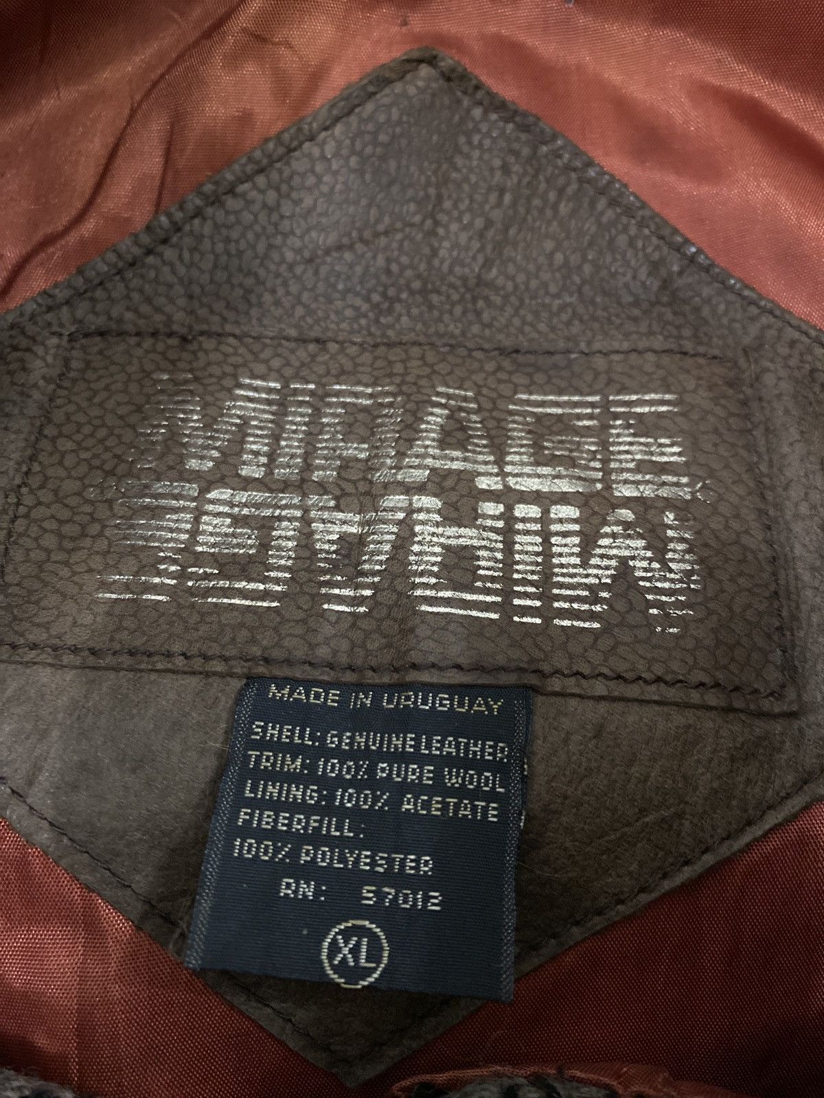 Mirage × Vintage 🔥Vintage Mirage Leather Wool Jacket nice design Size US XL / EU 56 / 4 - 20 Thumbnail