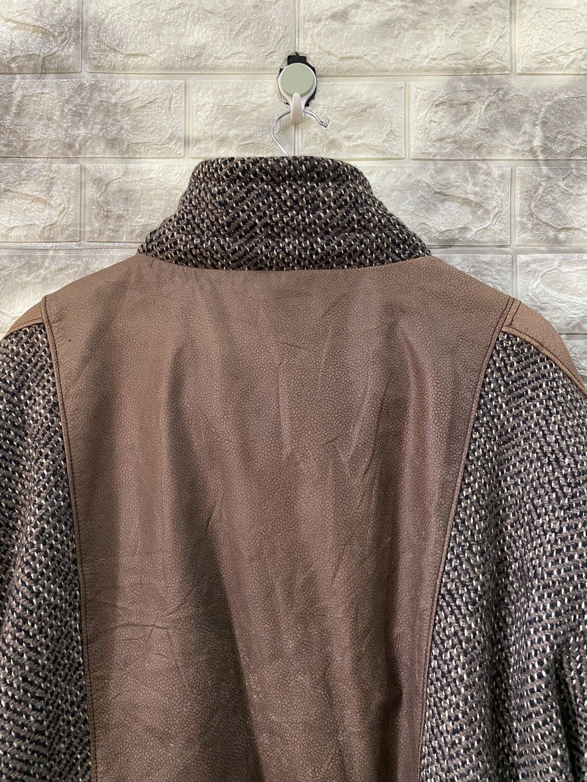 Mirage × Vintage 🔥Vintage Mirage Leather Wool Jacket nice design Size US XL / EU 56 / 4 - 10 Thumbnail