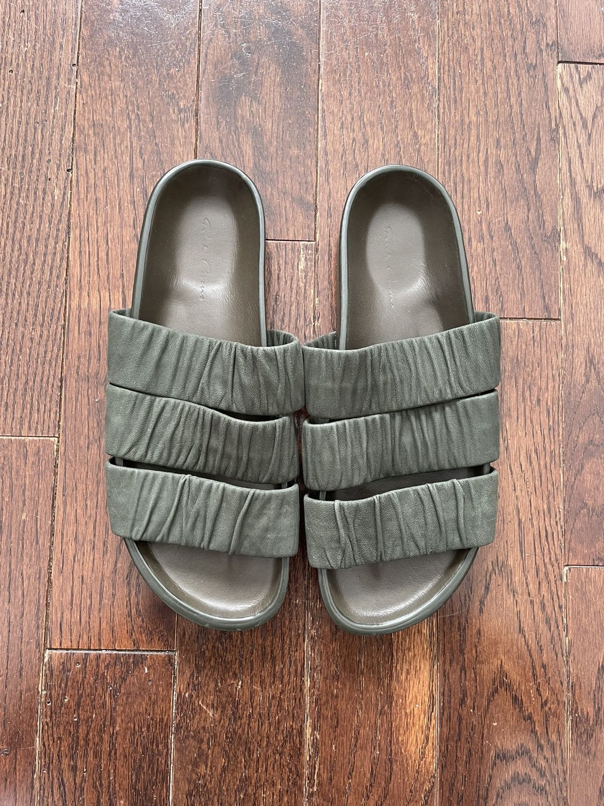 Rick Owens Rick Owens Faun Elasticized Granola Sandals SS15 Olive Size US 7 / EU 40 - 1 Thumbnail