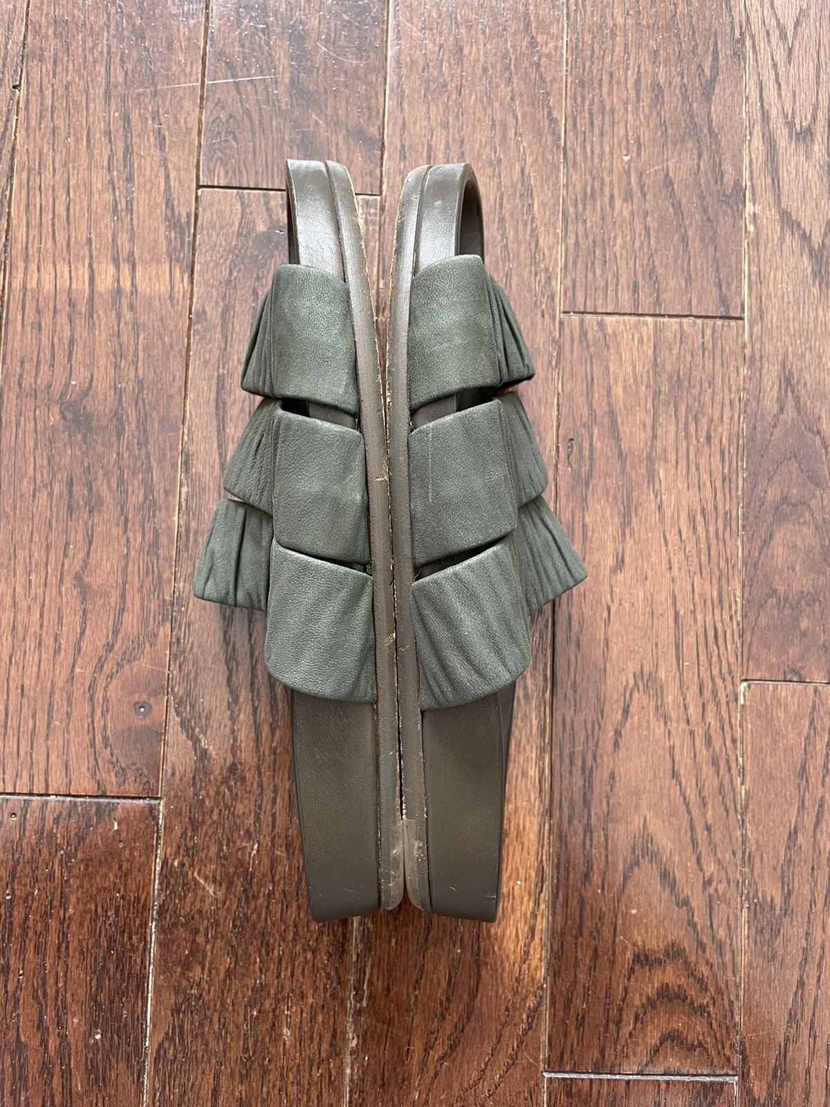 Rick Owens Rick Owens Faun Elasticized Granola Sandals SS15 Olive Size US 7 / EU 40 - 3 Thumbnail