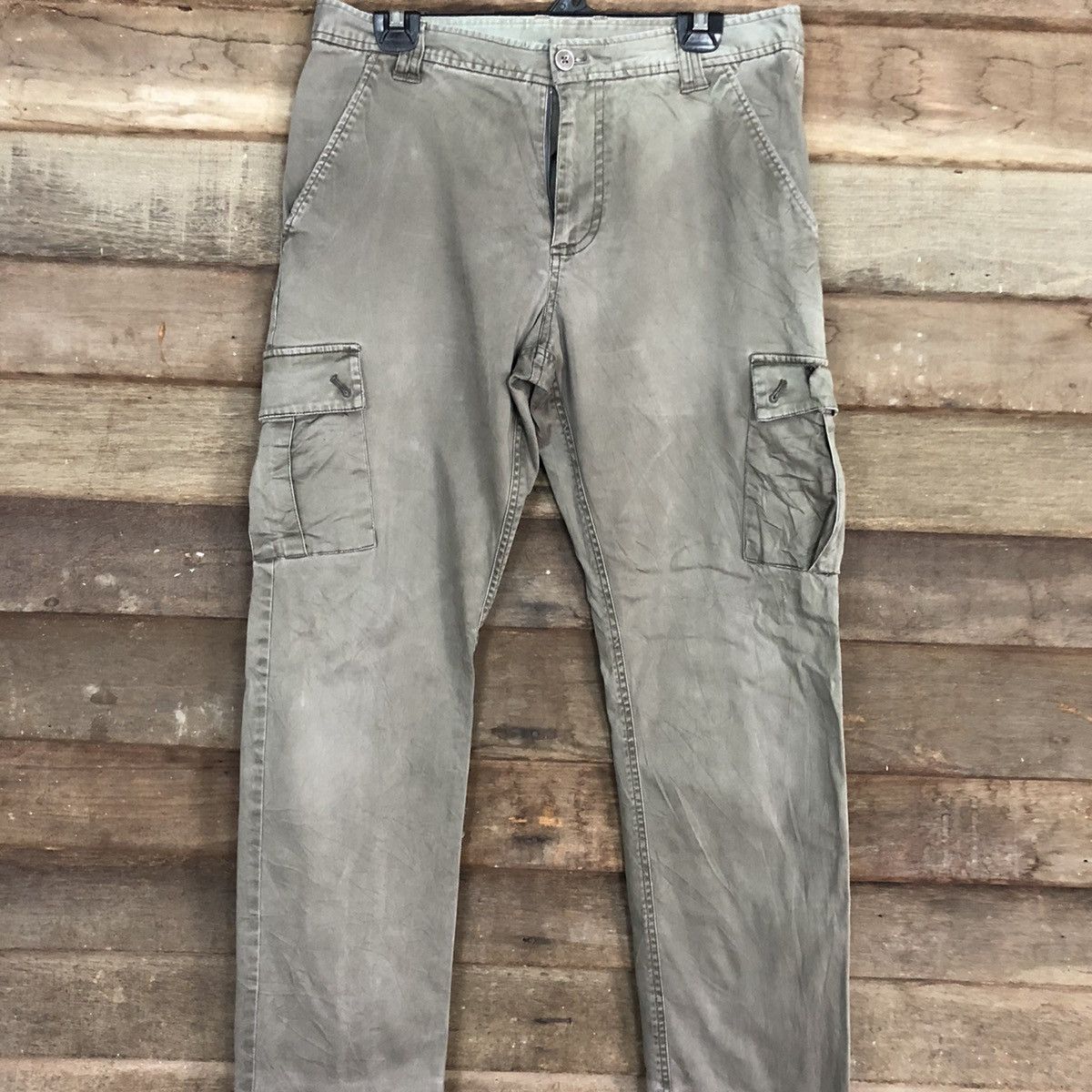 Japanese Brand × StraightFaded Rey Creer Grey Multipocket Tactical Cargo Pants #c1004 Size US 32 / EU 48 - 4 Thumbnail