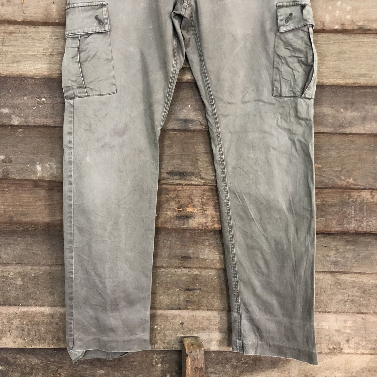 Japanese Brand × StraightFaded Rey Creer Grey Multipocket Tactical Cargo Pants #c1004 Size US 32 / EU 48 - 3 Thumbnail