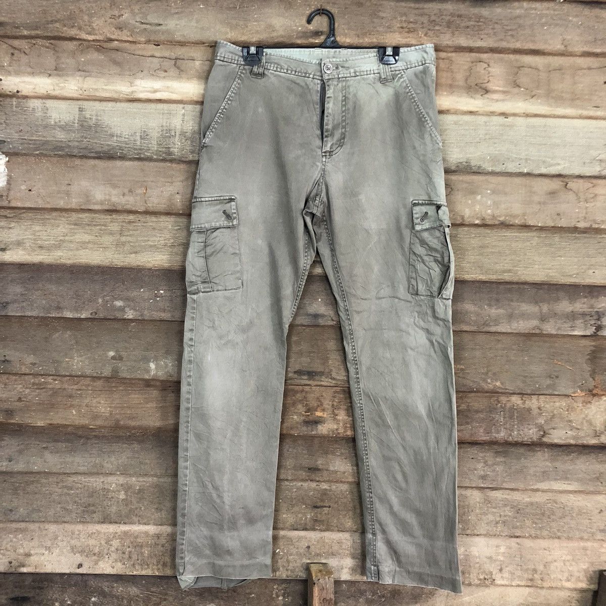 image of Straight Faded Rey Creer Grey Multipocket Tactical Cargo Pants C1004, Men's (Size 32)
