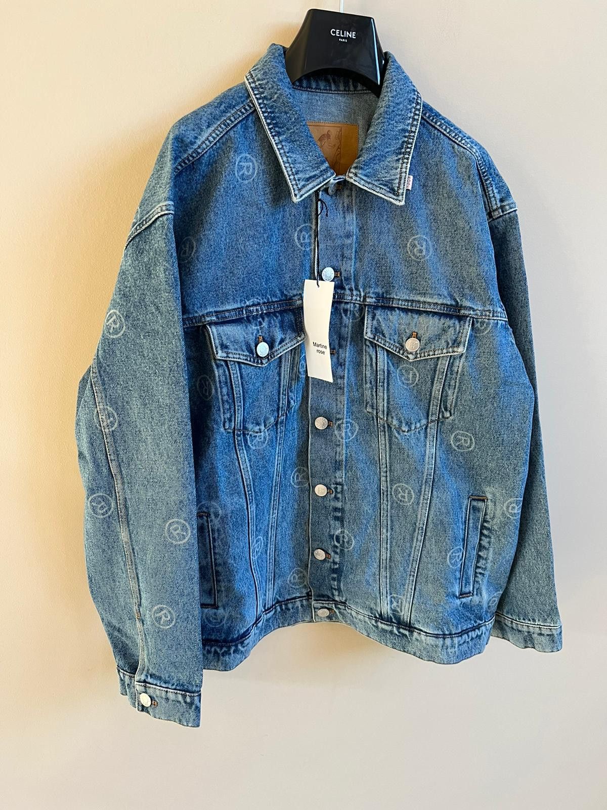 Martine Rose Oversized Logo Denim Jacket in Blue Denim Color Size US M / EU 48-50 / 2 - 4 Thumbnail