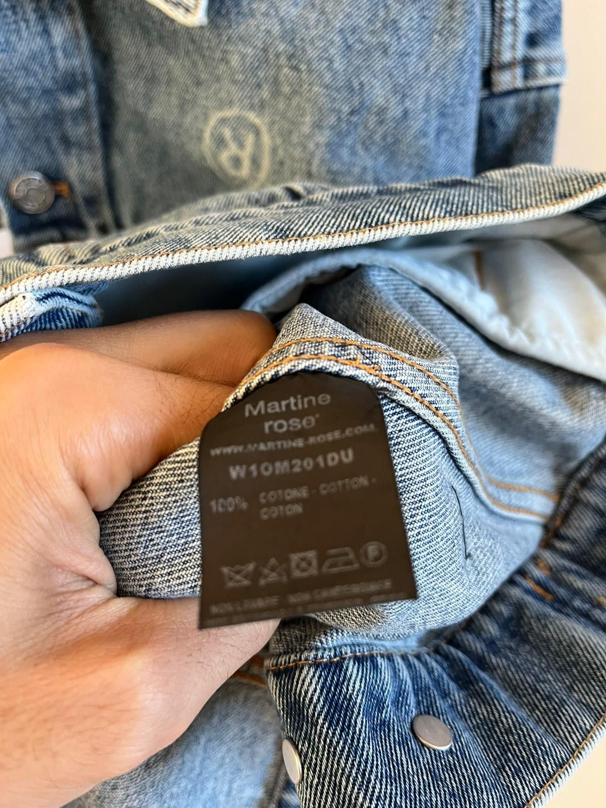 Martine Rose Oversized Logo Denim Jacket in Blue Denim Color Size US M / EU 48-50 / 2 - 14 Thumbnail