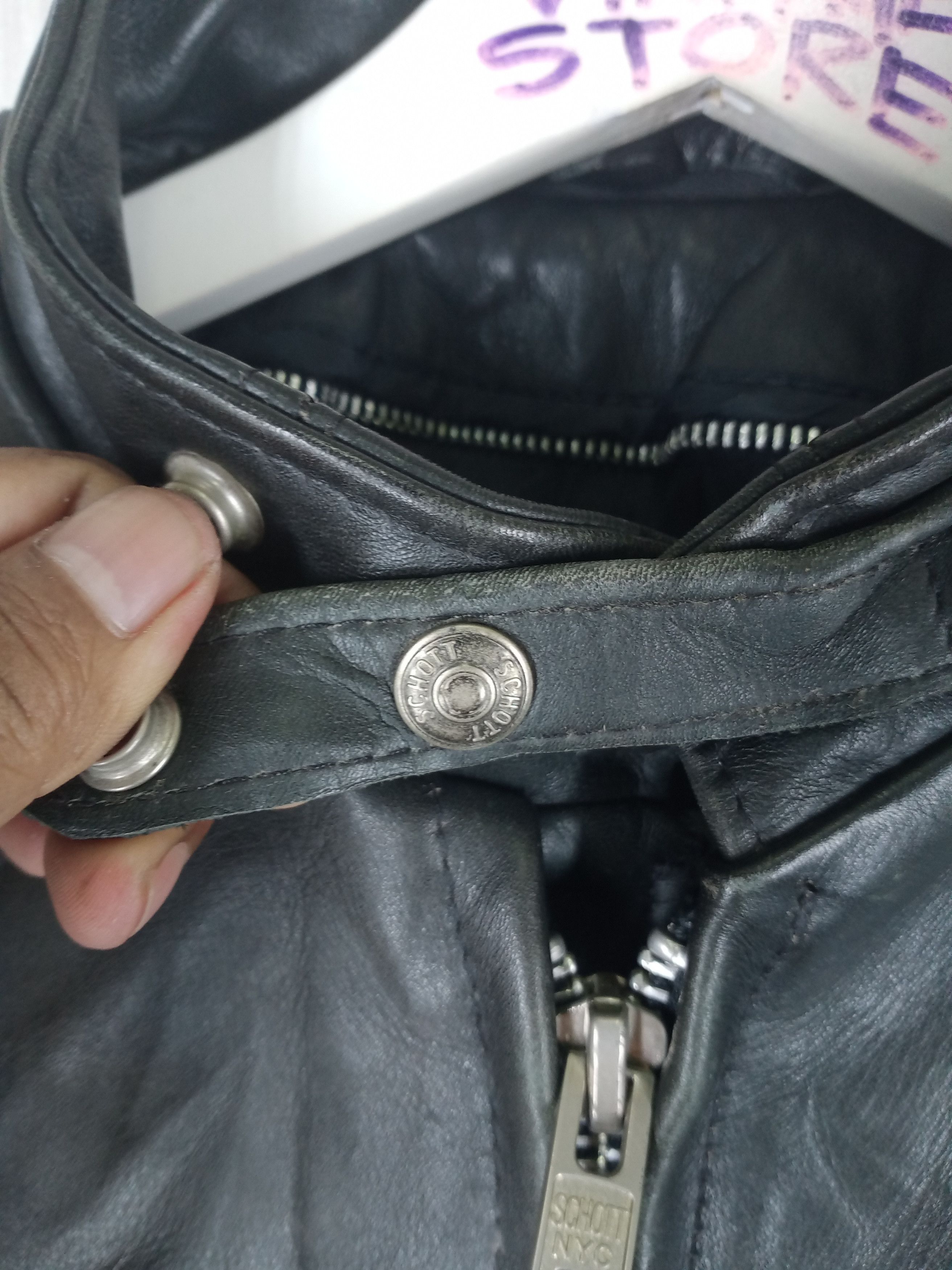 Schott Vintage Schott N.Y.C. Men Leather Biker Style Sun Faded Size US M / EU 48-50 / 2 - 5 Thumbnail