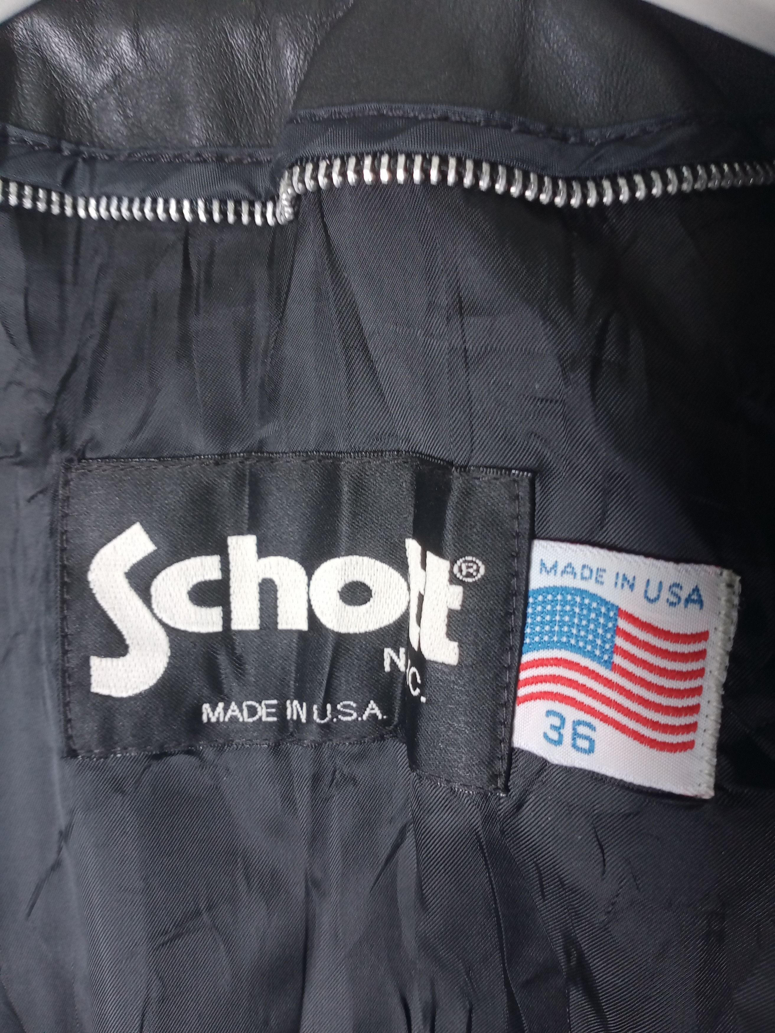 Schott Vintage Schott N.Y.C. Men Leather Biker Style Sun Faded Size US M / EU 48-50 / 2 - 10 Thumbnail