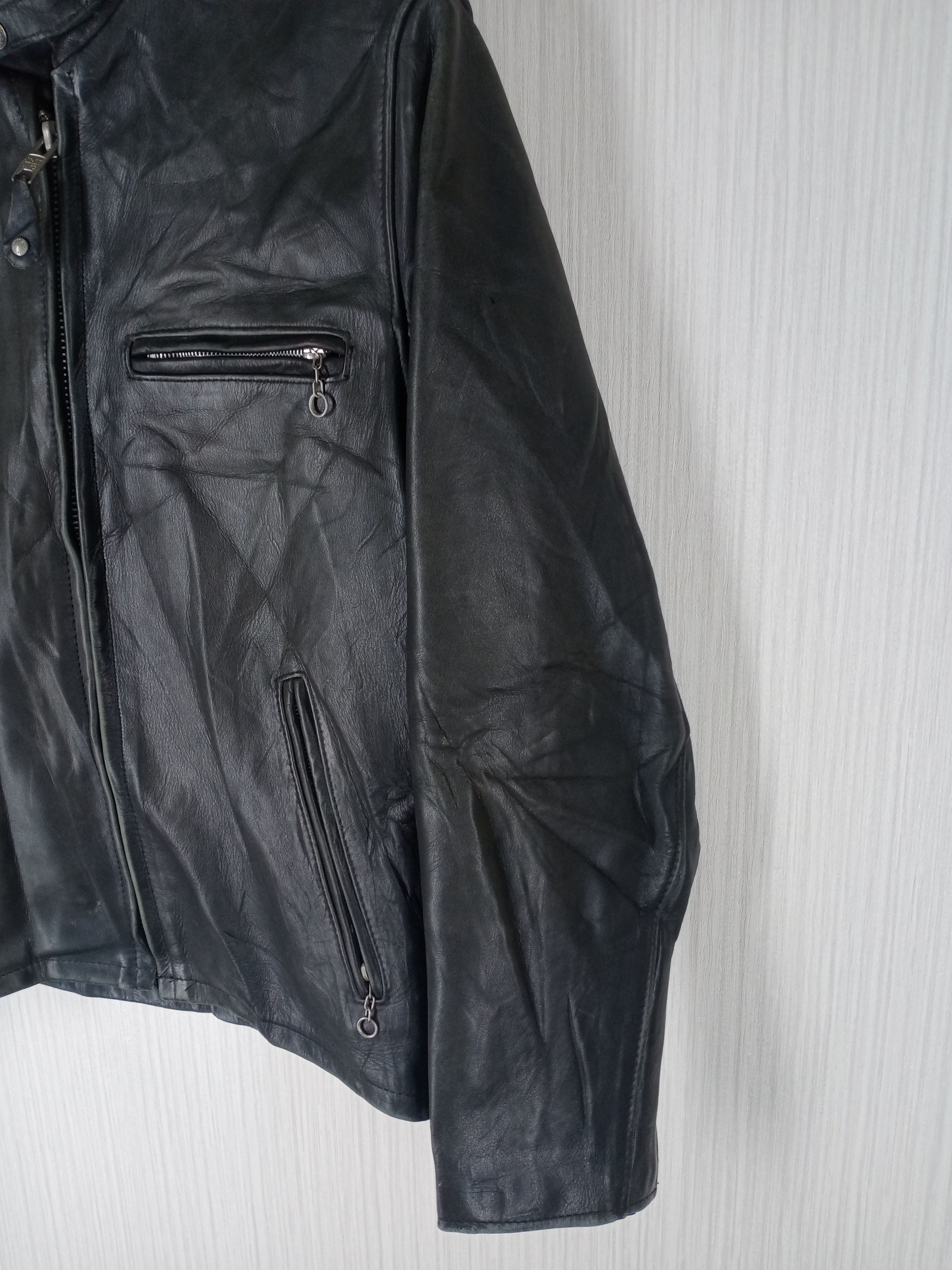 Schott Vintage Schott N.Y.C. Men Leather Biker Style Sun Faded Size US M / EU 48-50 / 2 - 8 Thumbnail