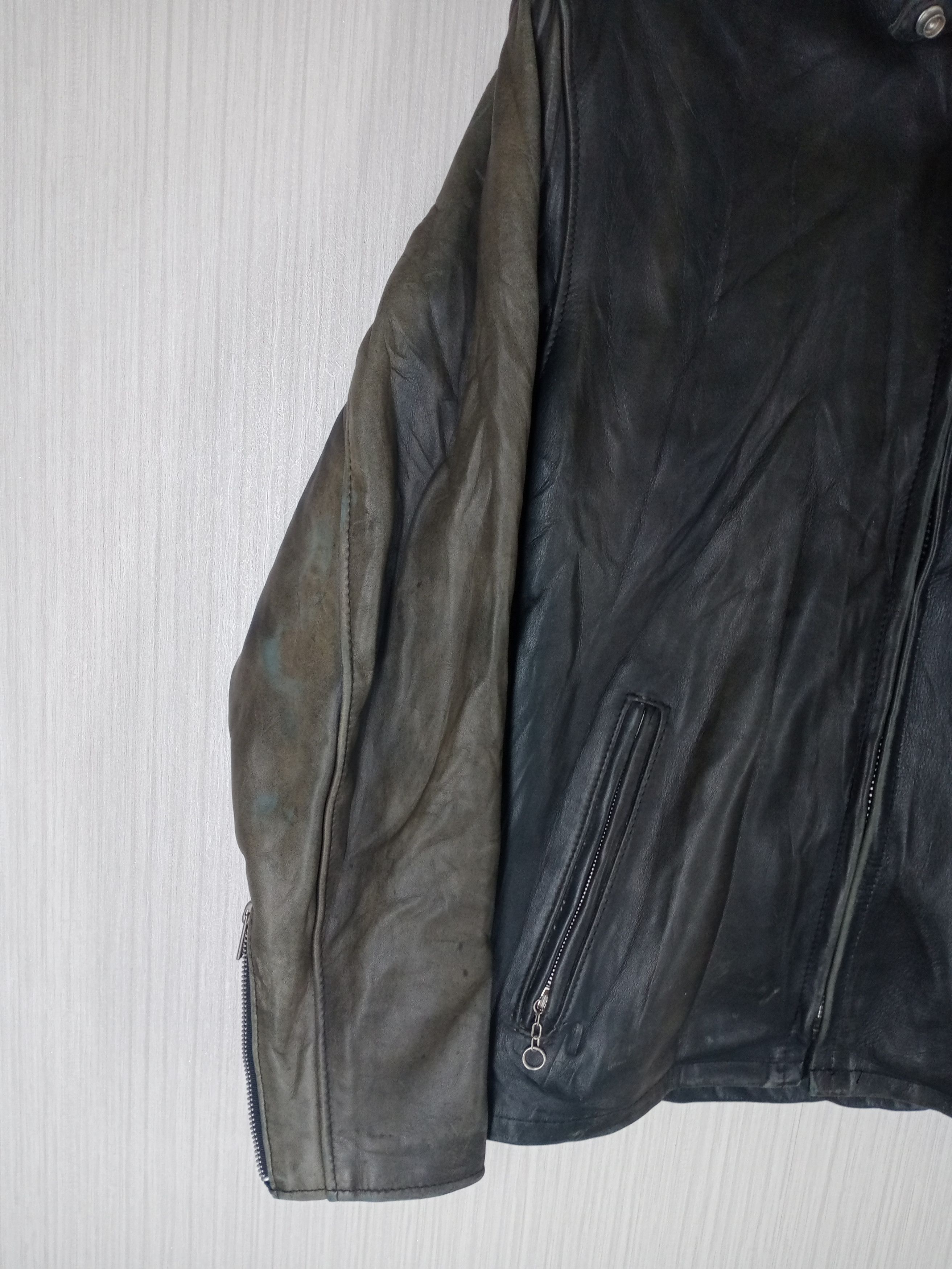 Schott Vintage Schott N.Y.C. Men Leather Biker Style Sun Faded Size US M / EU 48-50 / 2 - 12 Thumbnail