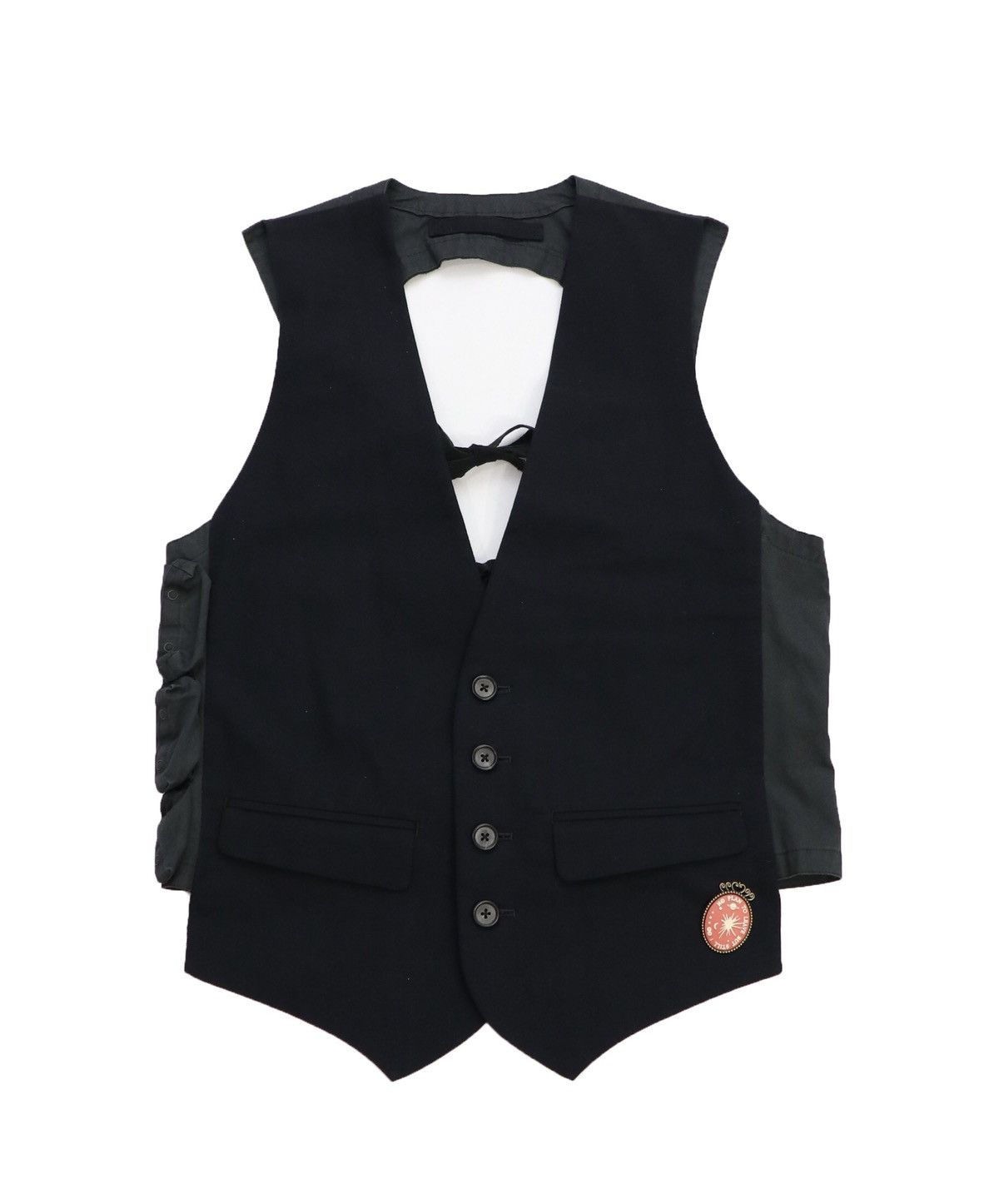 image of Miharayasuhiro Mihara Yasuhiro Bondage Docking Vest in Black, Men's (Size Large)