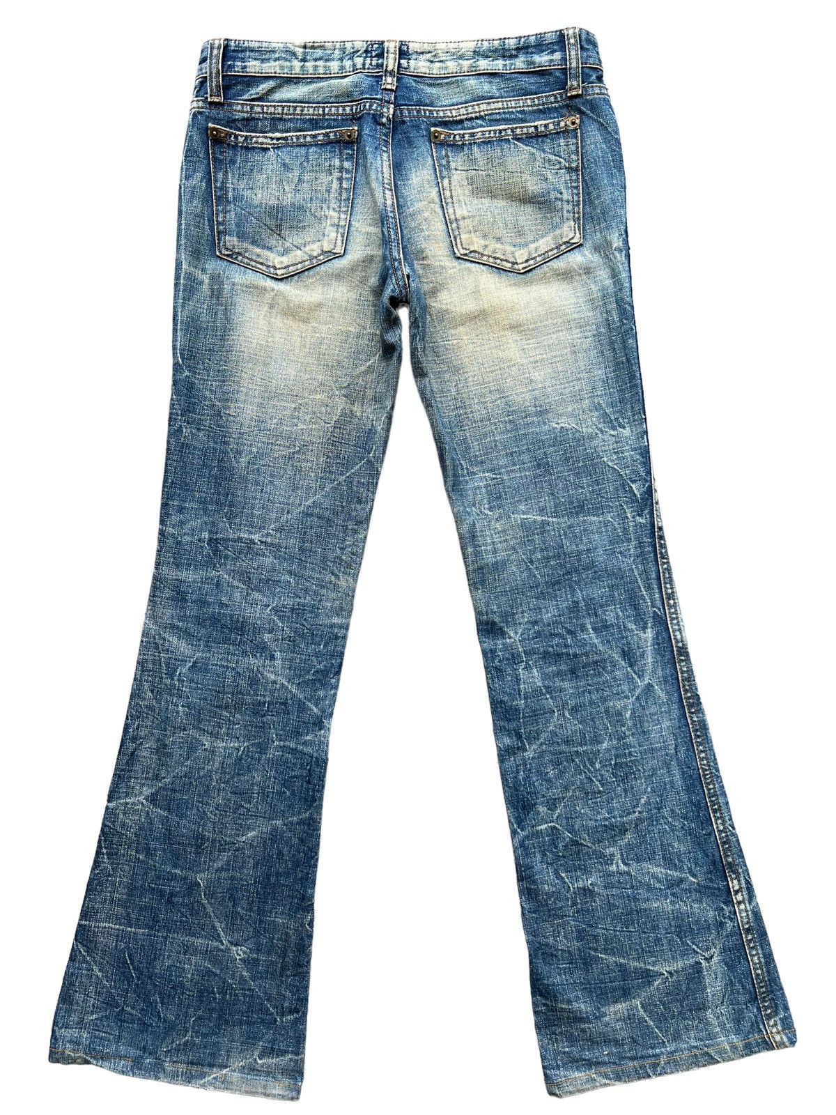 Japanese Brand Flare Jeans Japan Bootcut Distressed Denim Jeans 30x30.5 Size 31" - 3 Thumbnail
