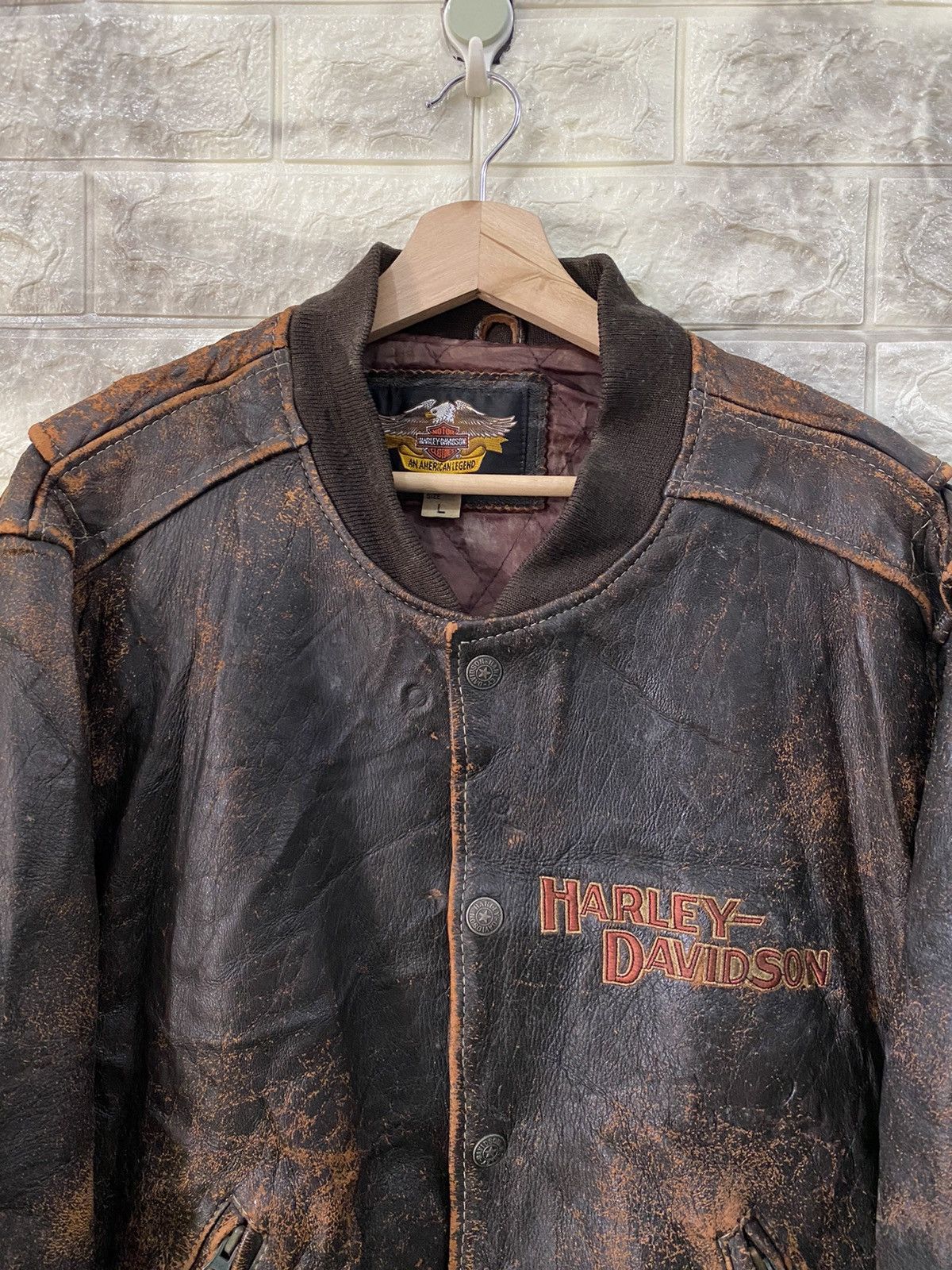 Harley Davidson × Vintage 🔥RARE🔥Vintage Harley Davidson Leather Jacket Size US L / EU 52-54 / 3 - 7 Thumbnail