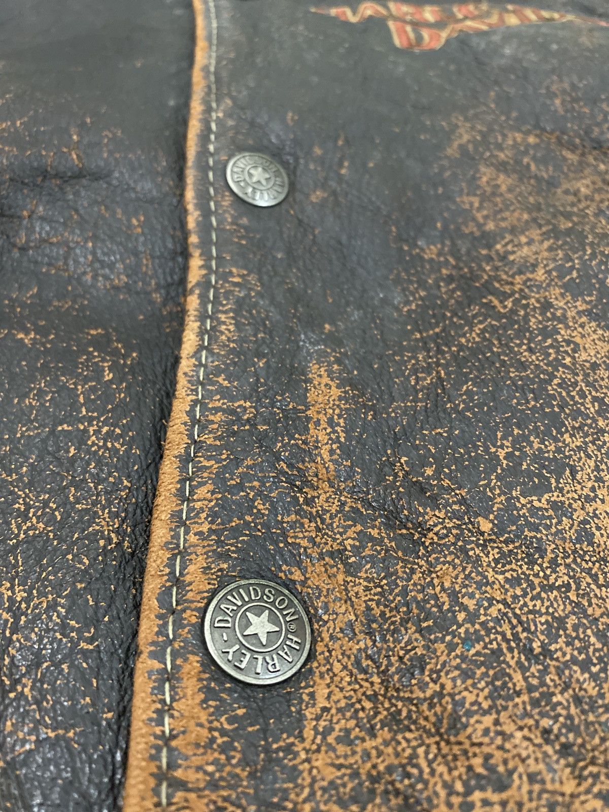 Harley Davidson × Vintage 🔥RARE🔥Vintage Harley Davidson Leather Jacket Size US L / EU 52-54 / 3 - 17 Thumbnail