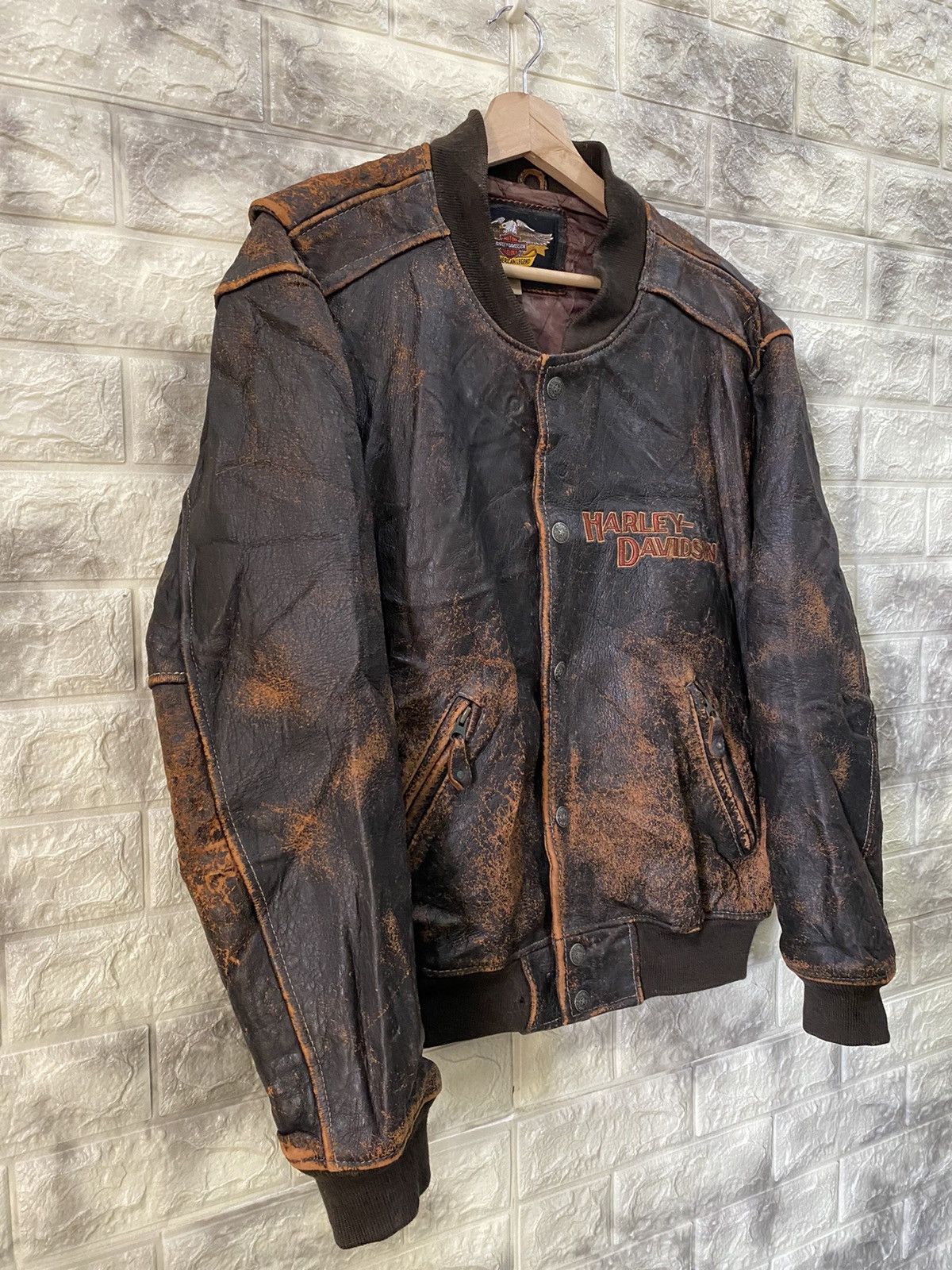 Harley Davidson × Vintage 🔥RARE🔥Vintage Harley Davidson Leather Jacket Size US L / EU 52-54 / 3 - 5 Thumbnail