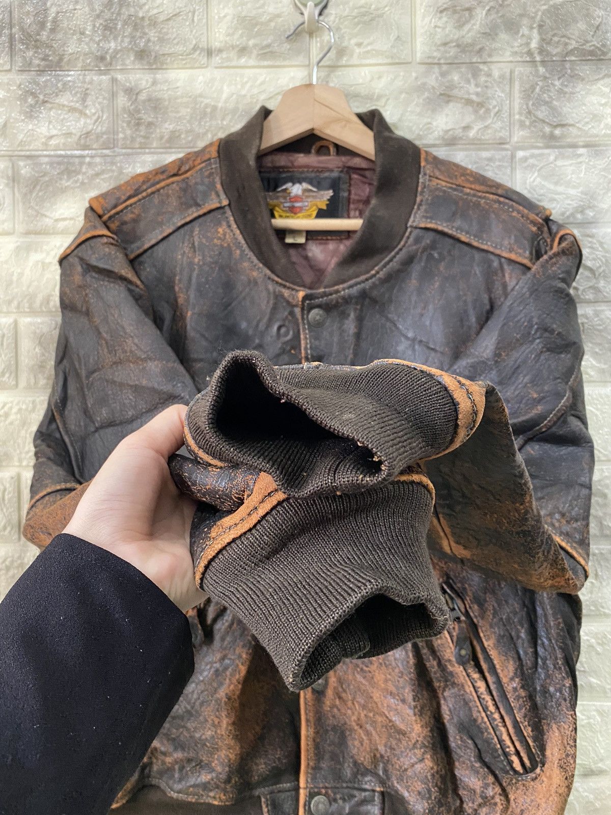 Harley Davidson × Vintage 🔥RARE🔥Vintage Harley Davidson Leather Jacket Size US L / EU 52-54 / 3 - 11 Thumbnail