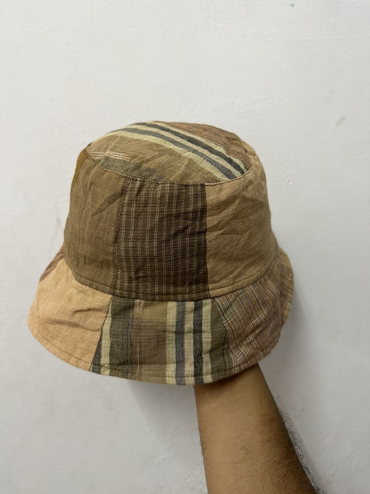 Japanese Brand 🔥Vintage🔥 Patchwork Plaid Style Bucket Hat Size ONE SIZE - 3 Thumbnail