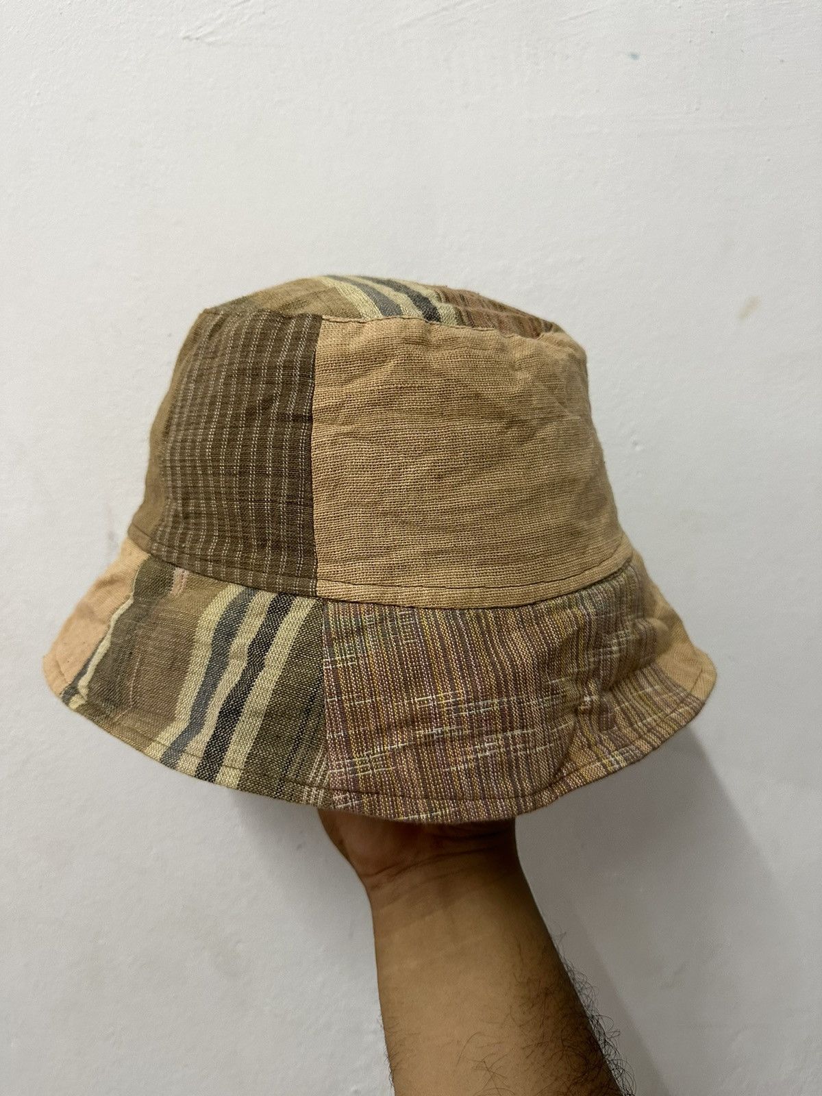 Japanese Brand 🔥Vintage🔥 Patchwork Plaid Style Bucket Hat Size ONE SIZE - 2 Thumbnail