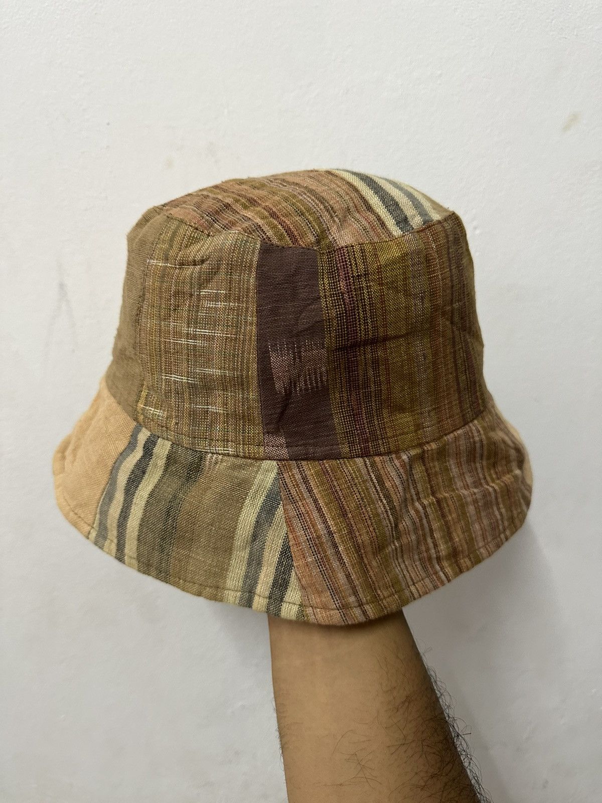 Japanese Brand 🔥Vintage🔥 Patchwork Plaid Style Bucket Hat Size ONE SIZE - 1 Thumbnail