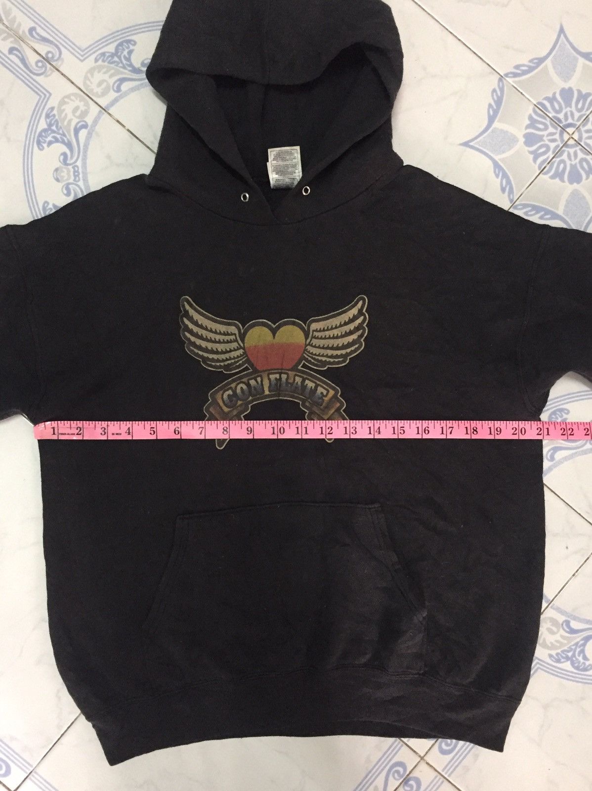 Fruit Of The Loom × Vintage Vintage con flate hoodie by fruit of the loom Size US M / EU 48-50 / 2 - 14 Thumbnail