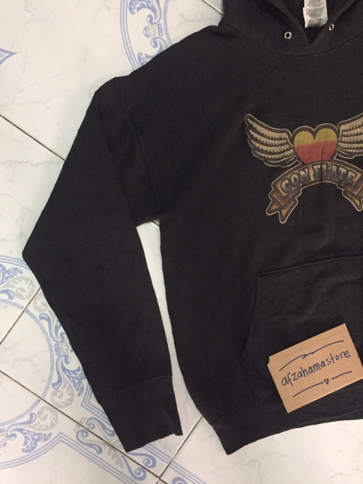 Fruit Of The Loom × Vintage Vintage con flate hoodie by fruit of the loom Size US M / EU 48-50 / 2 - 2 Thumbnail