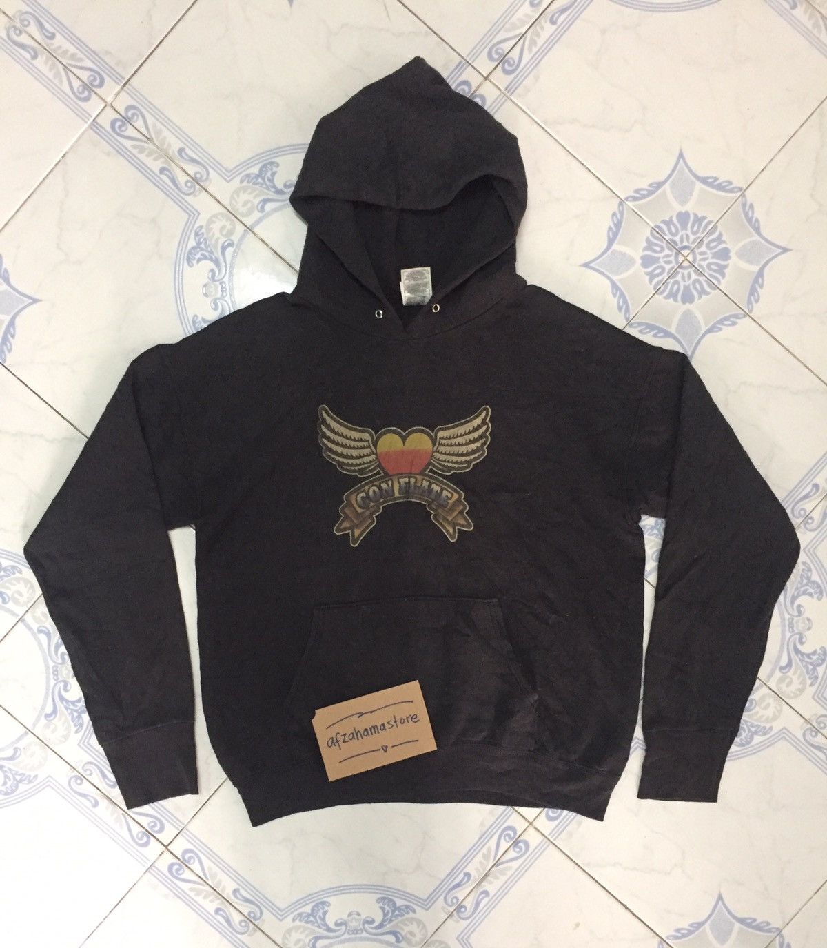 Fruit Of The Loom × Vintage Vintage con flate hoodie by fruit of the loom Size US M / EU 48-50 / 2 - 1 Thumbnail