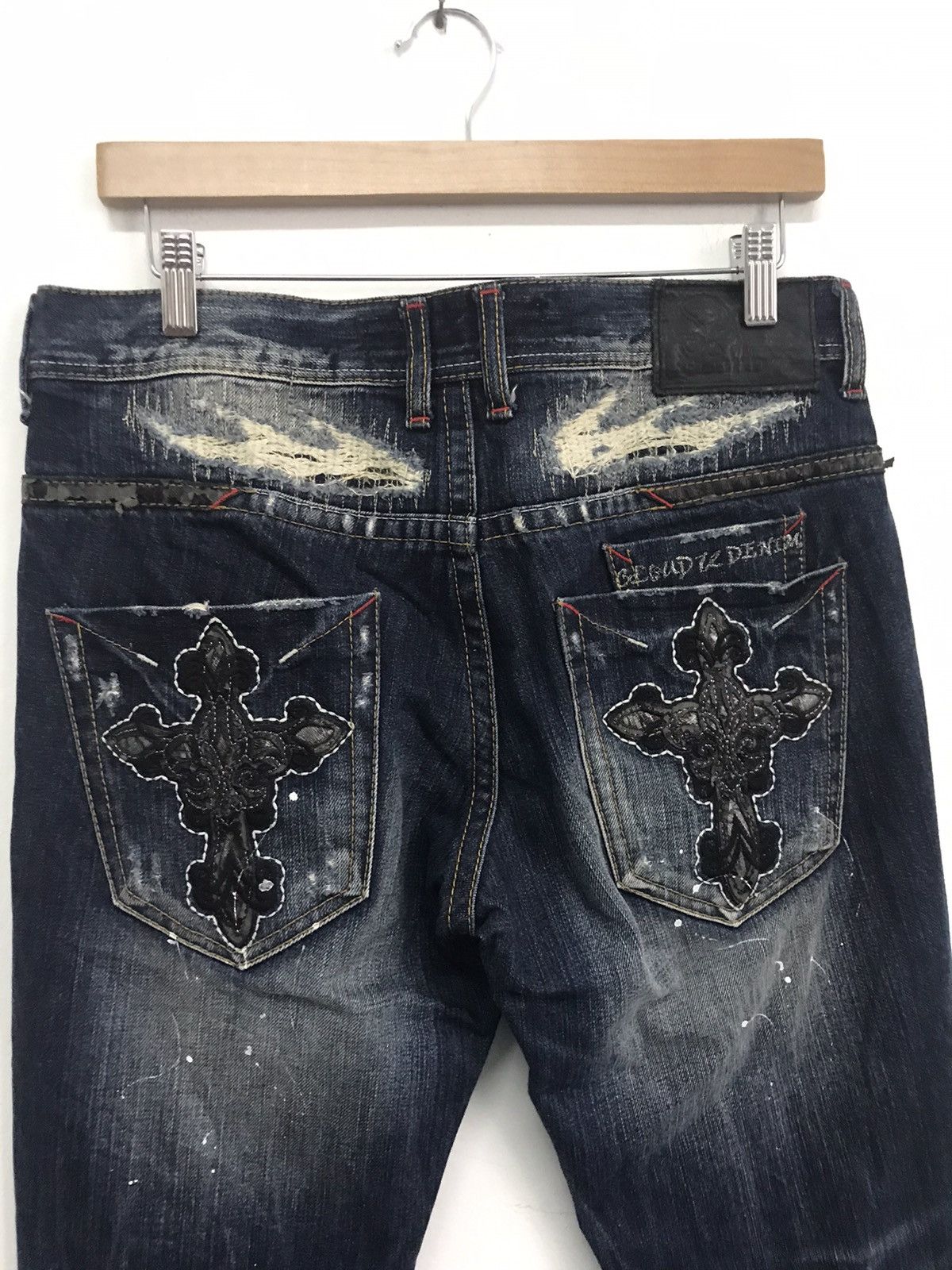 Seditionaries × Vintage Vintage Cloud 72 Cross Inspire Chrome Heart Custom Denim Size US 32 / EU 48 - 9 Thumbnail