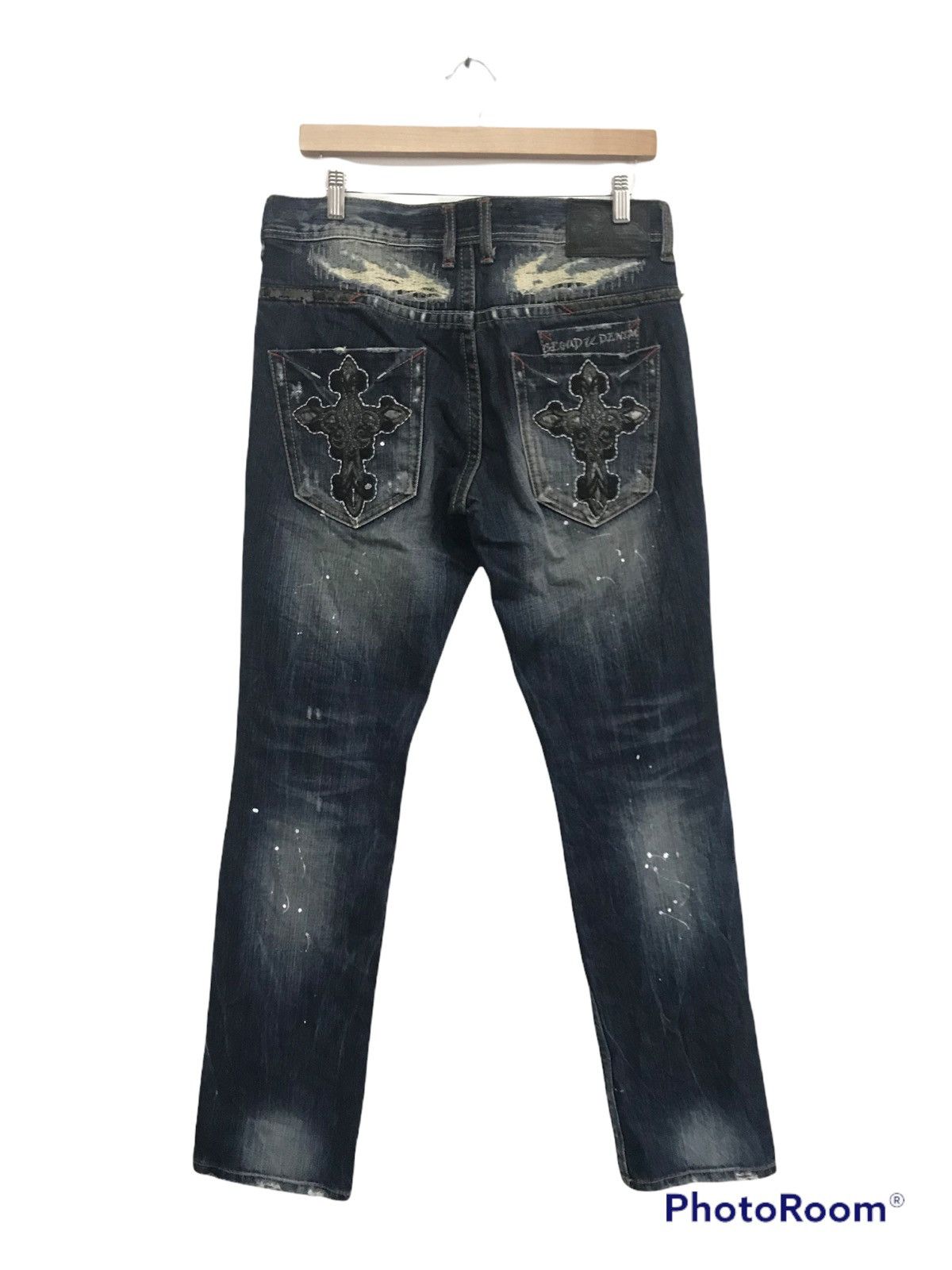 Seditionaries × Vintage Vintage Cloud 72 Cross Inspire Chrome Heart Custom Denim Size US 32 / EU 48 - 2 Thumbnail