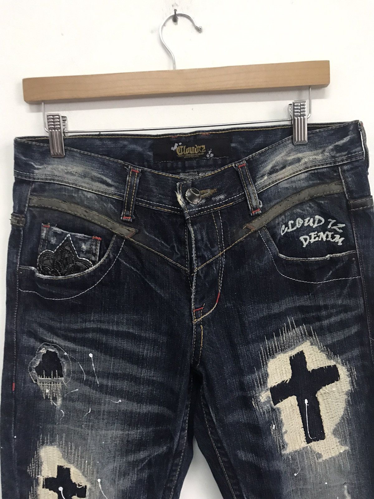 Seditionaries × Vintage Vintage Cloud 72 Cross Inspire Chrome Heart Custom Denim Size US 32 / EU 48 - 3 Thumbnail