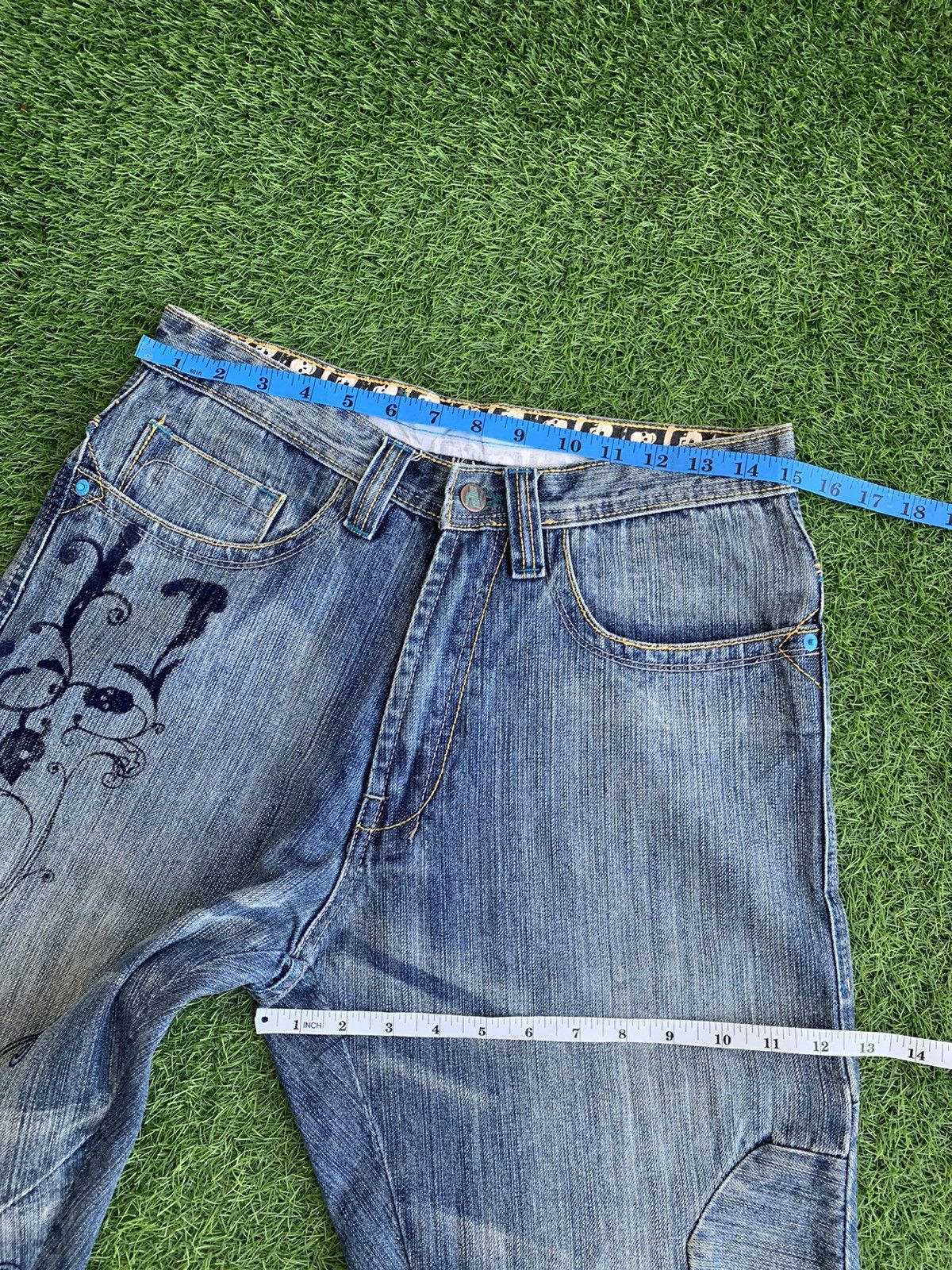 Japanese Brand Vintage Japanese Brand Patchwork Denim Pants Size US 30 / EU 46 - 9 Thumbnail