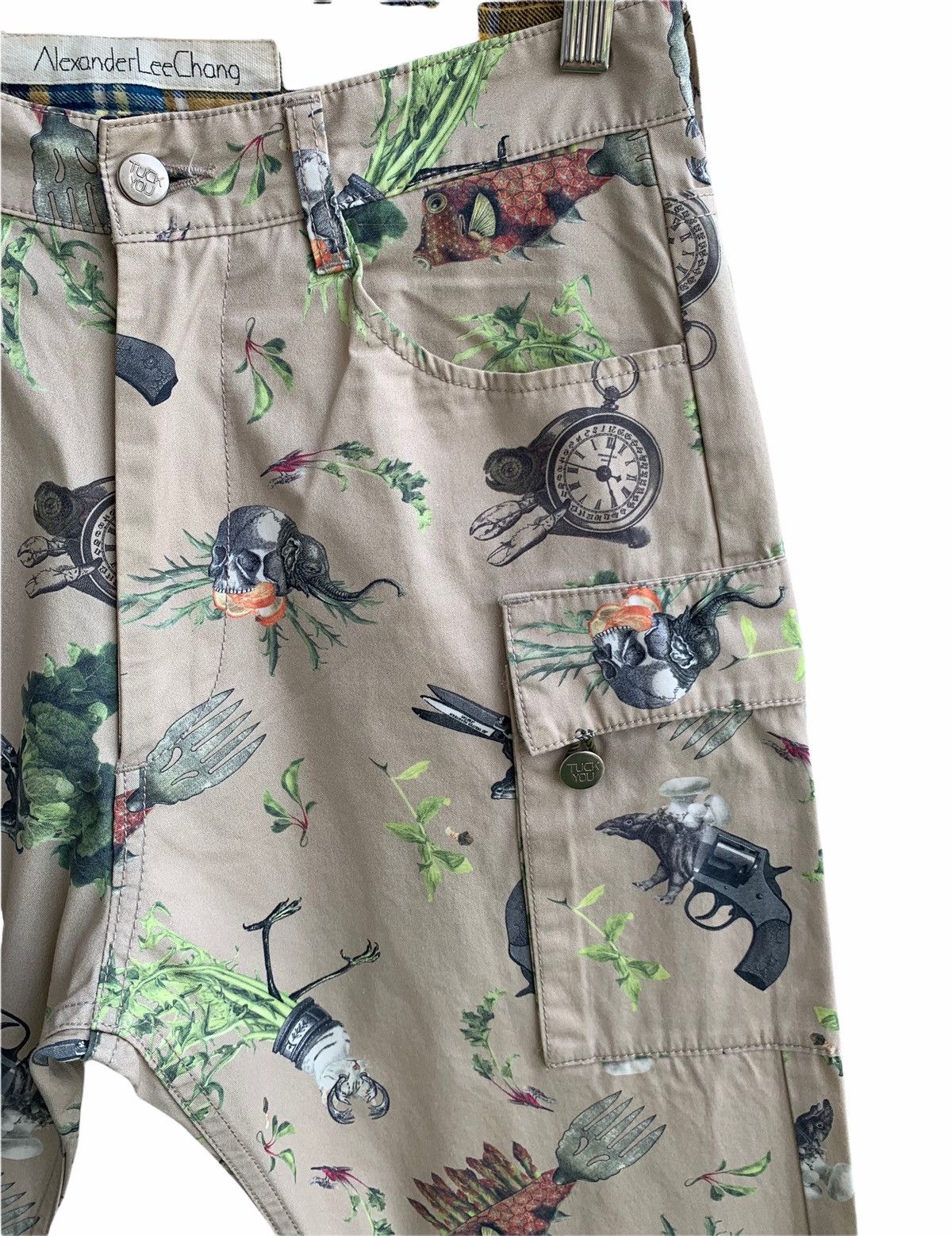 Alexander Lee Chang Rare🔥Japanese Alexander Lee Chang Over Printed Pants Size US 30 / EU 46 - 9 Thumbnail