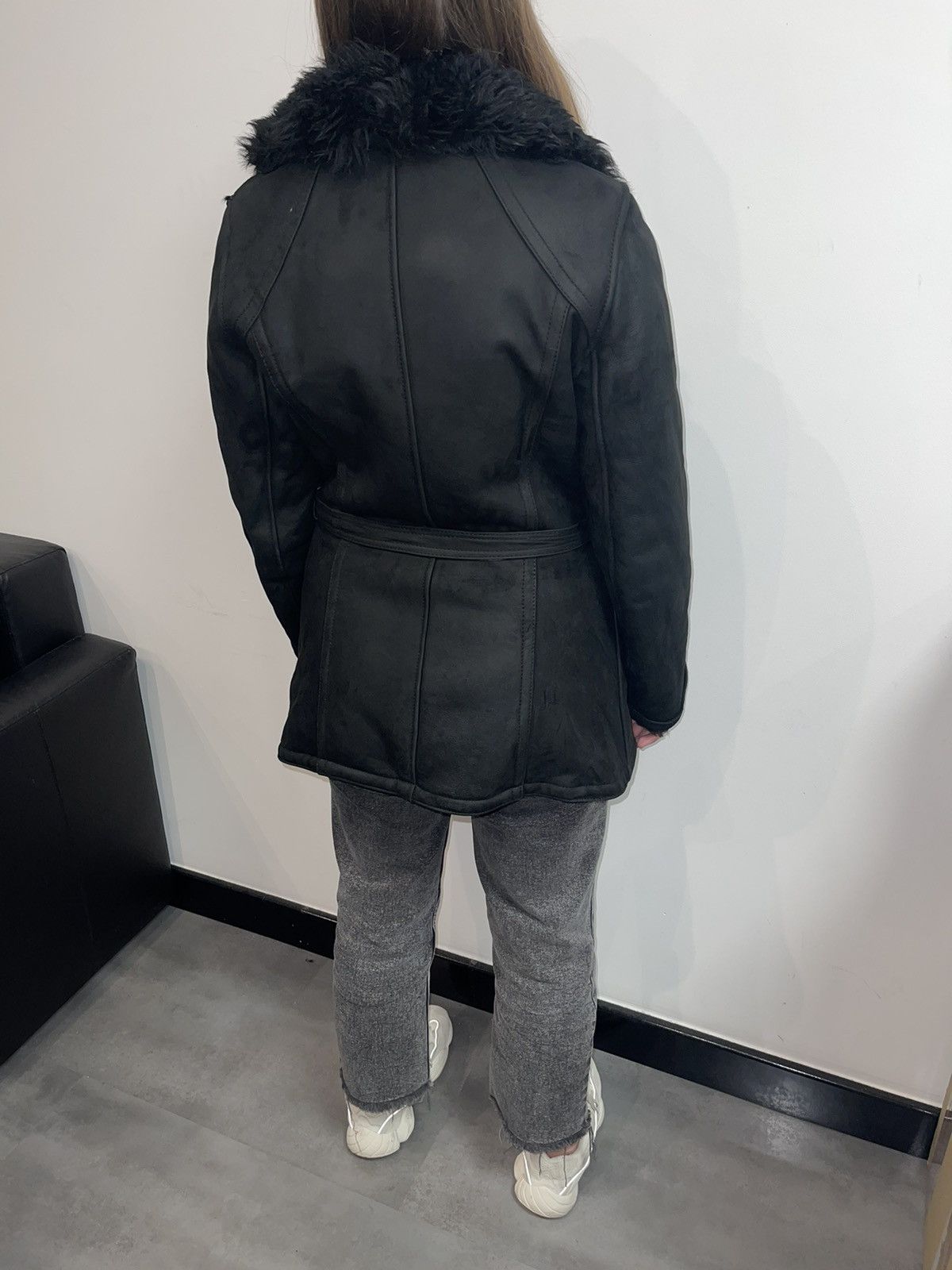 Leather Leather Fur Black Jacket Coat Size M / US 6-8 / IT 42-44 - 18 Thumbnail
