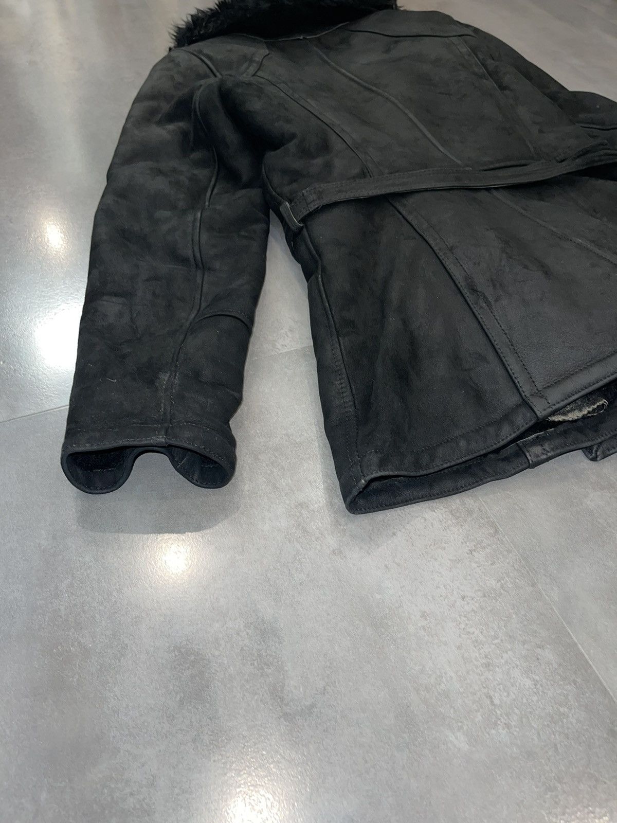 Leather Leather Fur Black Jacket Coat Size M / US 6-8 / IT 42-44 - 8 Thumbnail