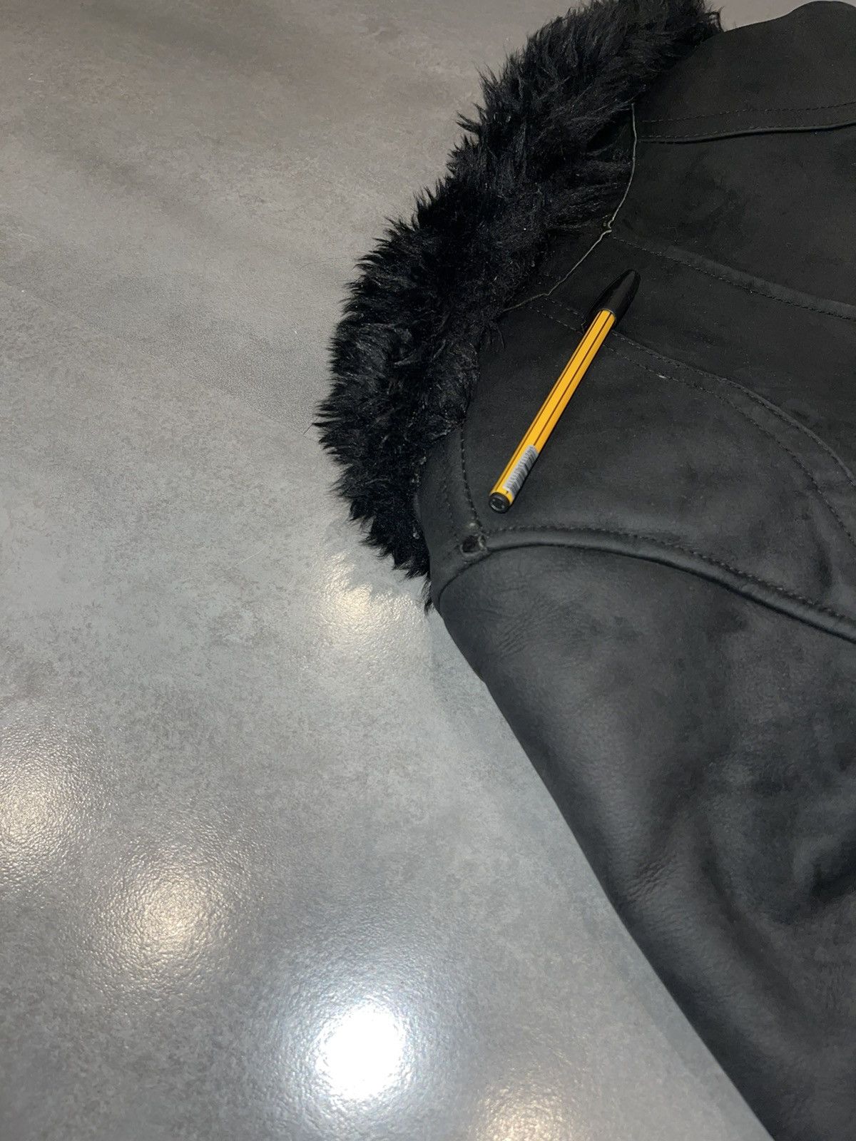 Leather Leather Fur Black Jacket Coat Size M / US 6-8 / IT 42-44 - 22 Thumbnail