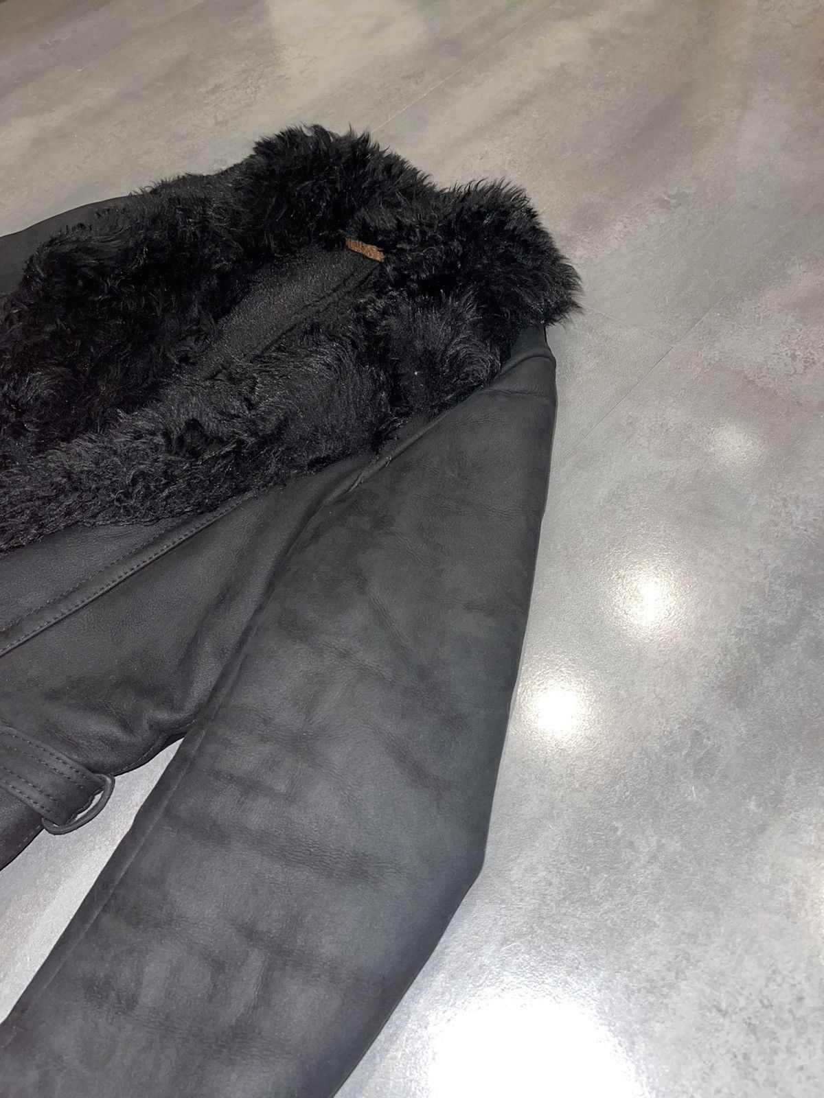 Leather Leather Fur Black Jacket Coat Size M / US 6-8 / IT 42-44 - 4 Thumbnail