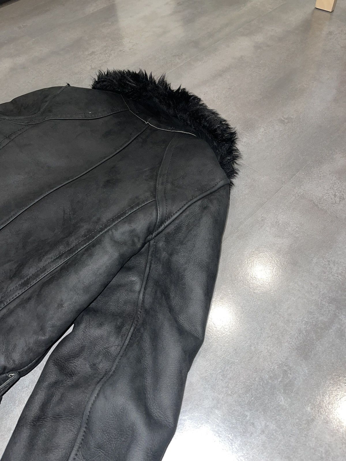Leather Leather Fur Black Jacket Coat Size M / US 6-8 / IT 42-44 - 10 Thumbnail