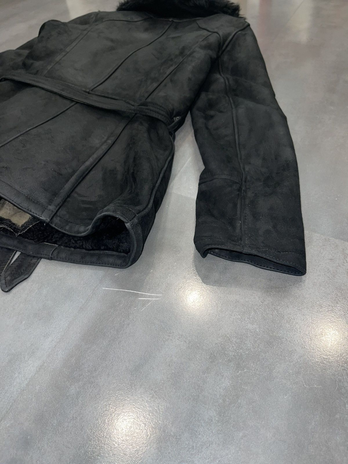 Leather Leather Fur Black Jacket Coat Size M / US 6-8 / IT 42-44 - 7 Thumbnail