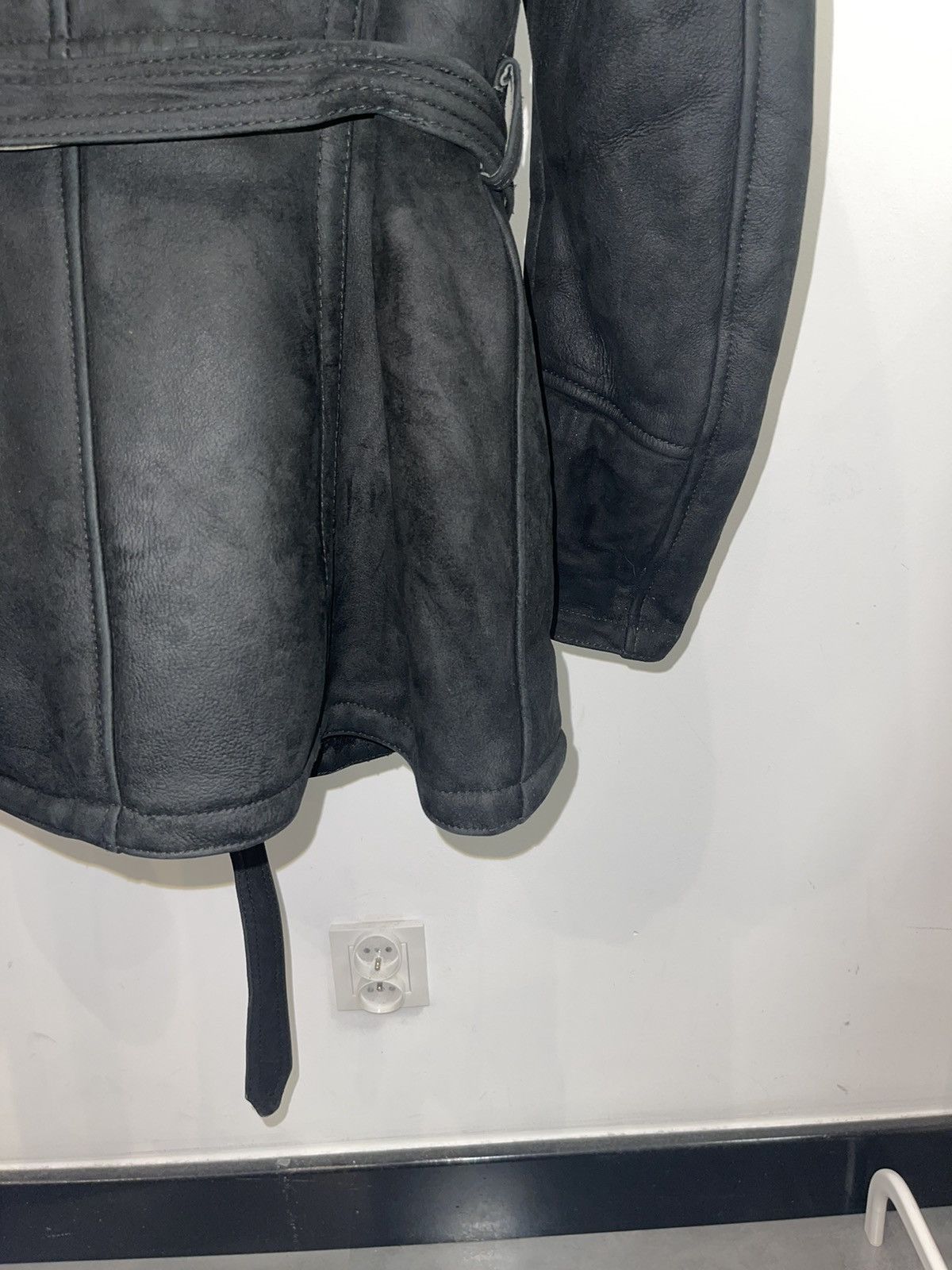 Leather Leather Fur Black Jacket Coat Size M / US 6-8 / IT 42-44 - 16 Thumbnail