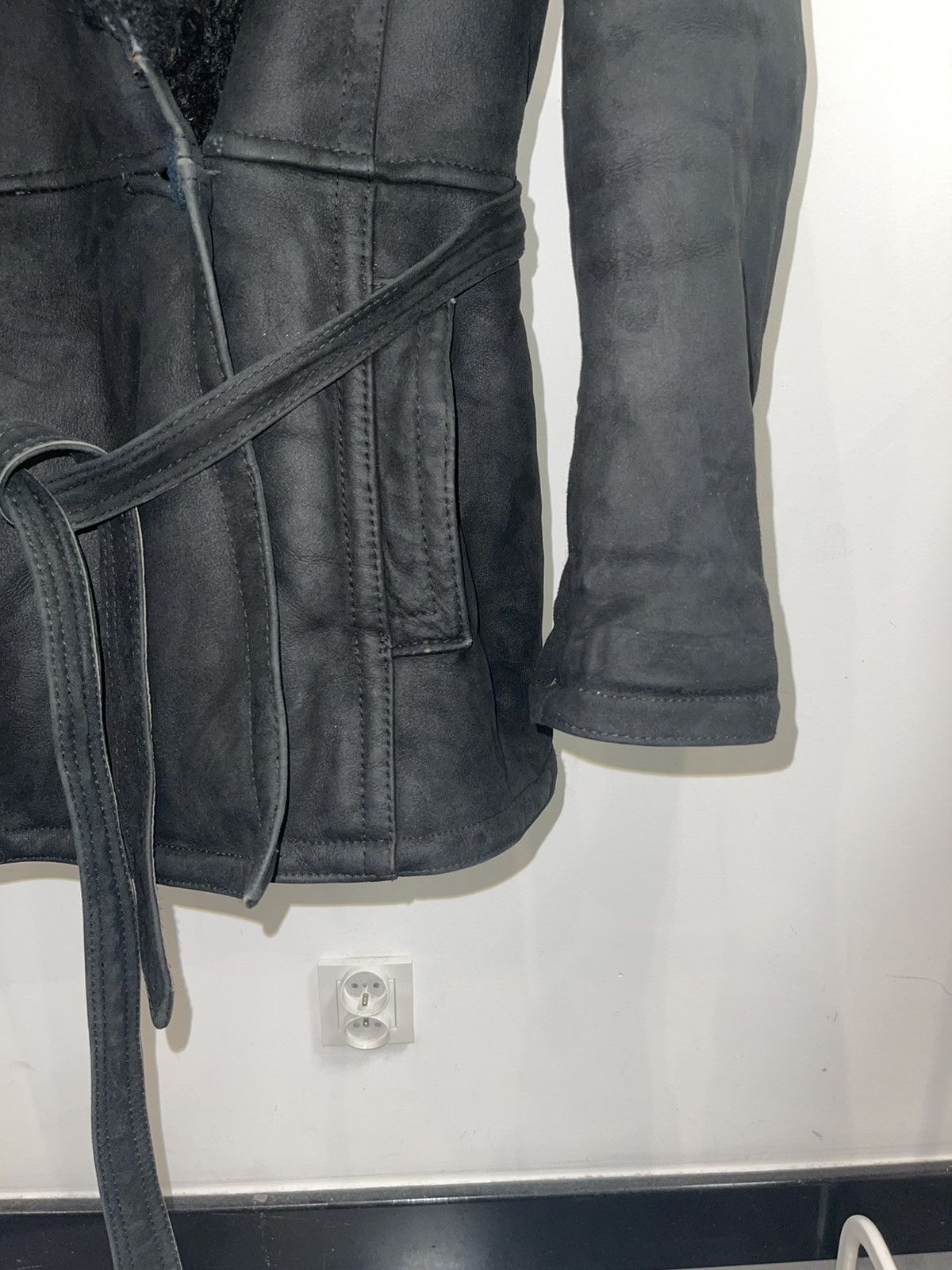 Leather Leather Fur Black Jacket Coat Size M / US 6-8 / IT 42-44 - 13 Thumbnail