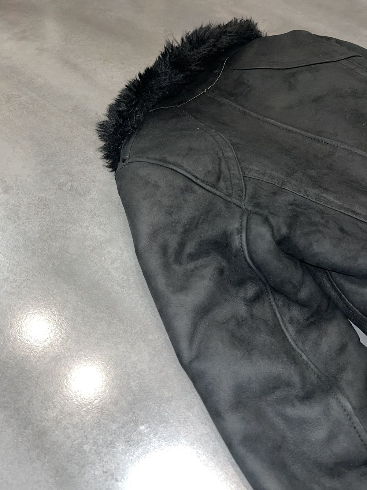 Leather Leather Fur Black Jacket Coat Size M / US 6-8 / IT 42-44 - 9 Thumbnail