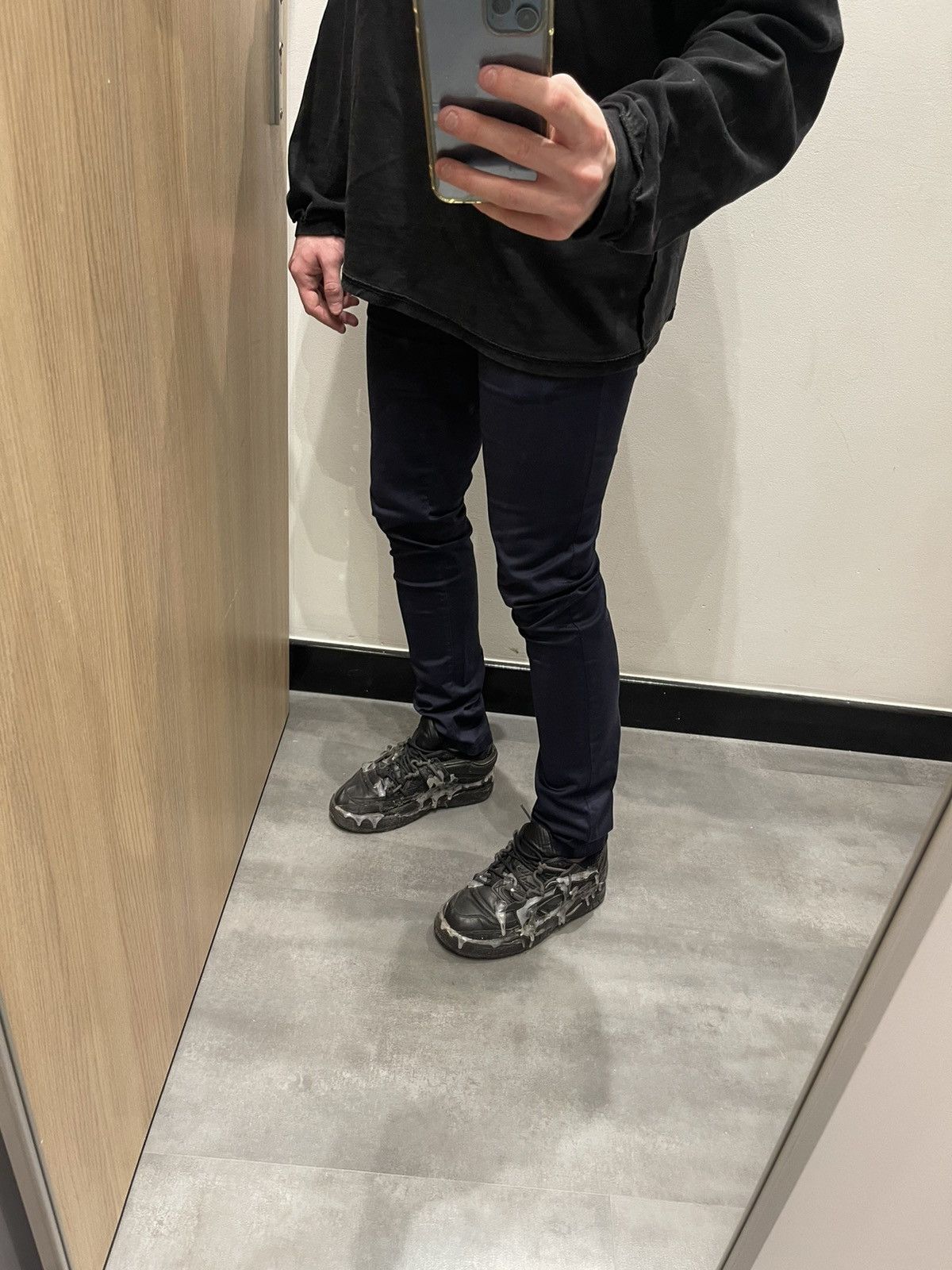 Acne Studios AW13 Acne Studios Max Satin Navy Casual Pants Size US 32 / EU 48 - 1 Thumbnail