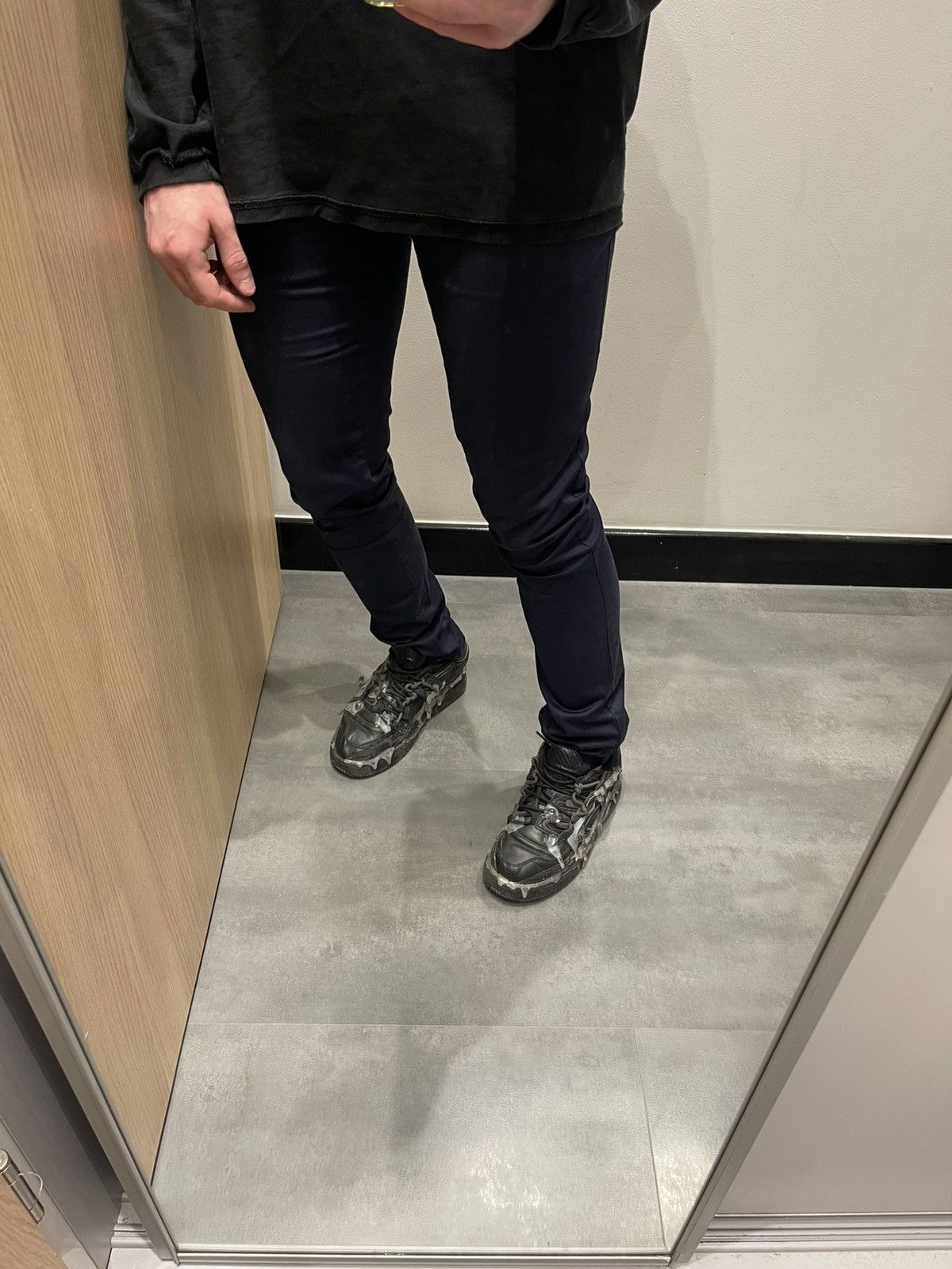 Acne Studios AW13 Acne Studios Max Satin Navy Casual Pants Size US 32 / EU 48 - 5 Thumbnail