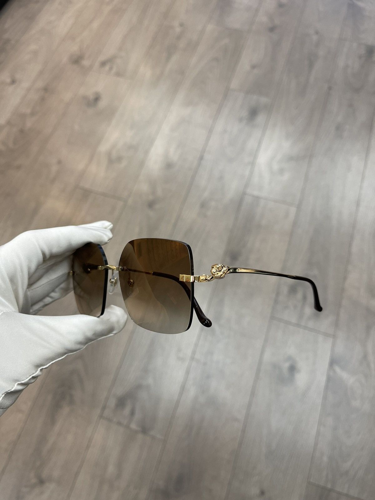 Cartier Cartier Gold Panther Sunglasses Size ONE SIZE - 2 Thumbnail