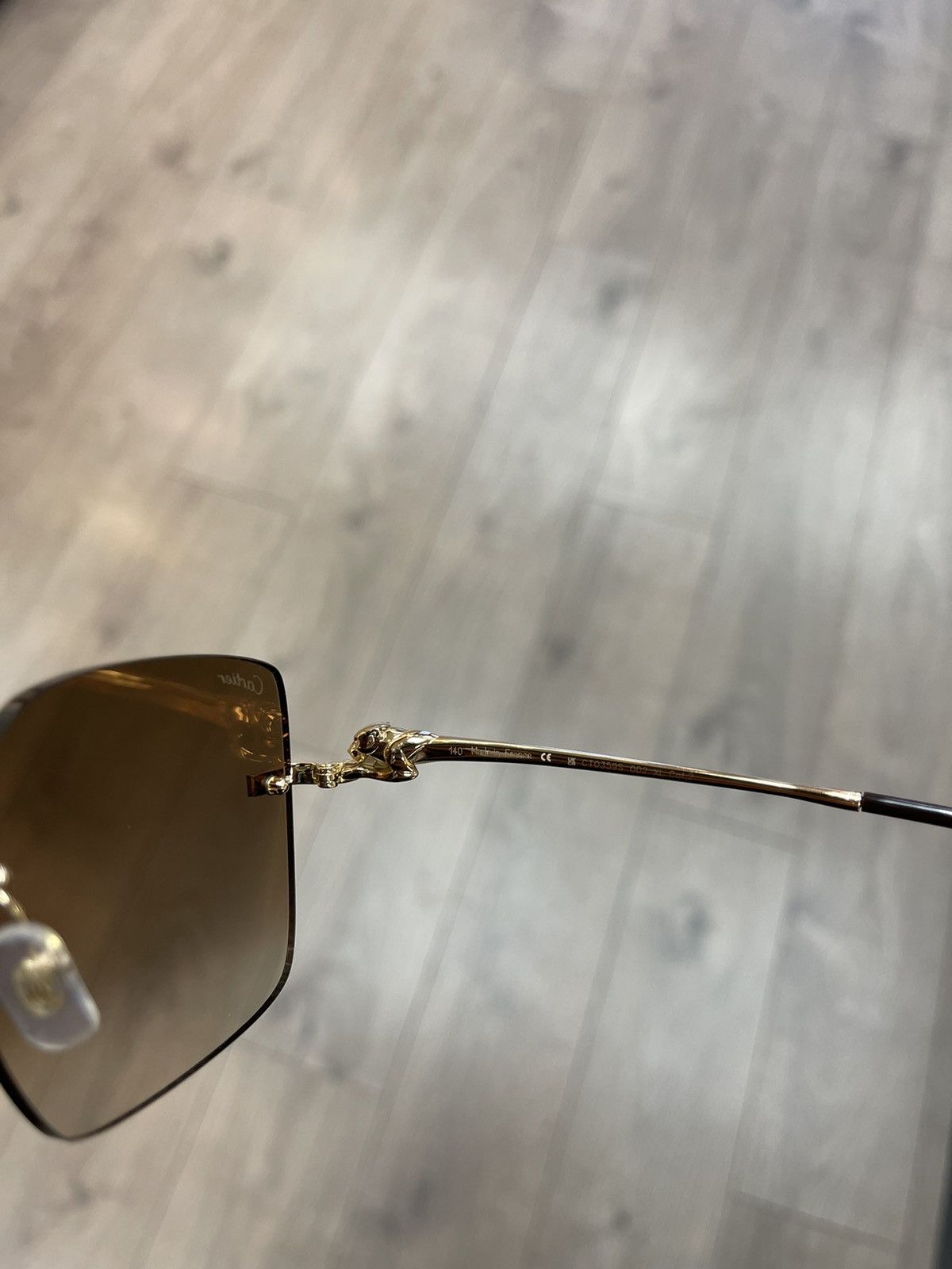 Cartier Cartier Gold Panther Sunglasses Size ONE SIZE - 4 Thumbnail