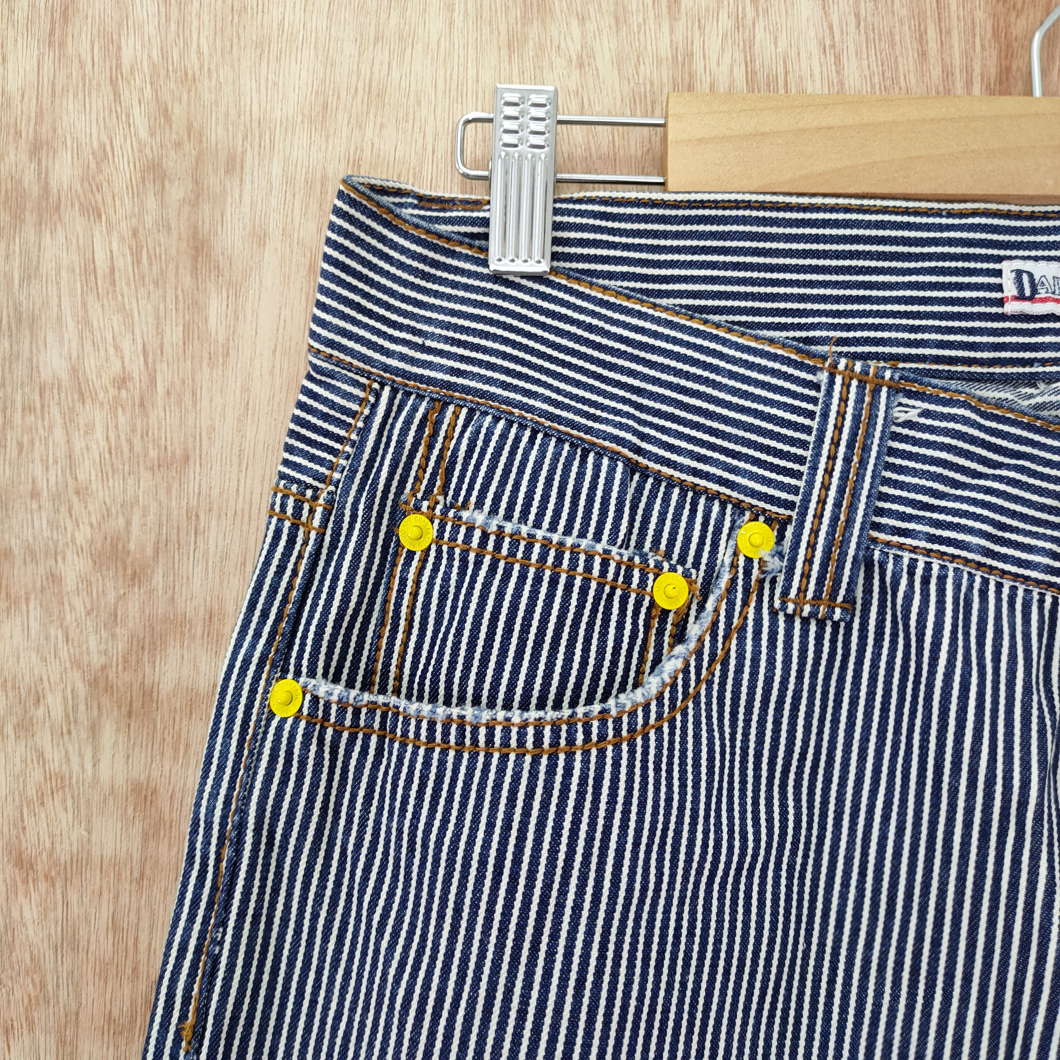 Japanese Brand VINTAGE JAPANESE HICKORY STRIPE JEANS DENIM PANTS Size US 32 / EU 48 - 7 Thumbnail