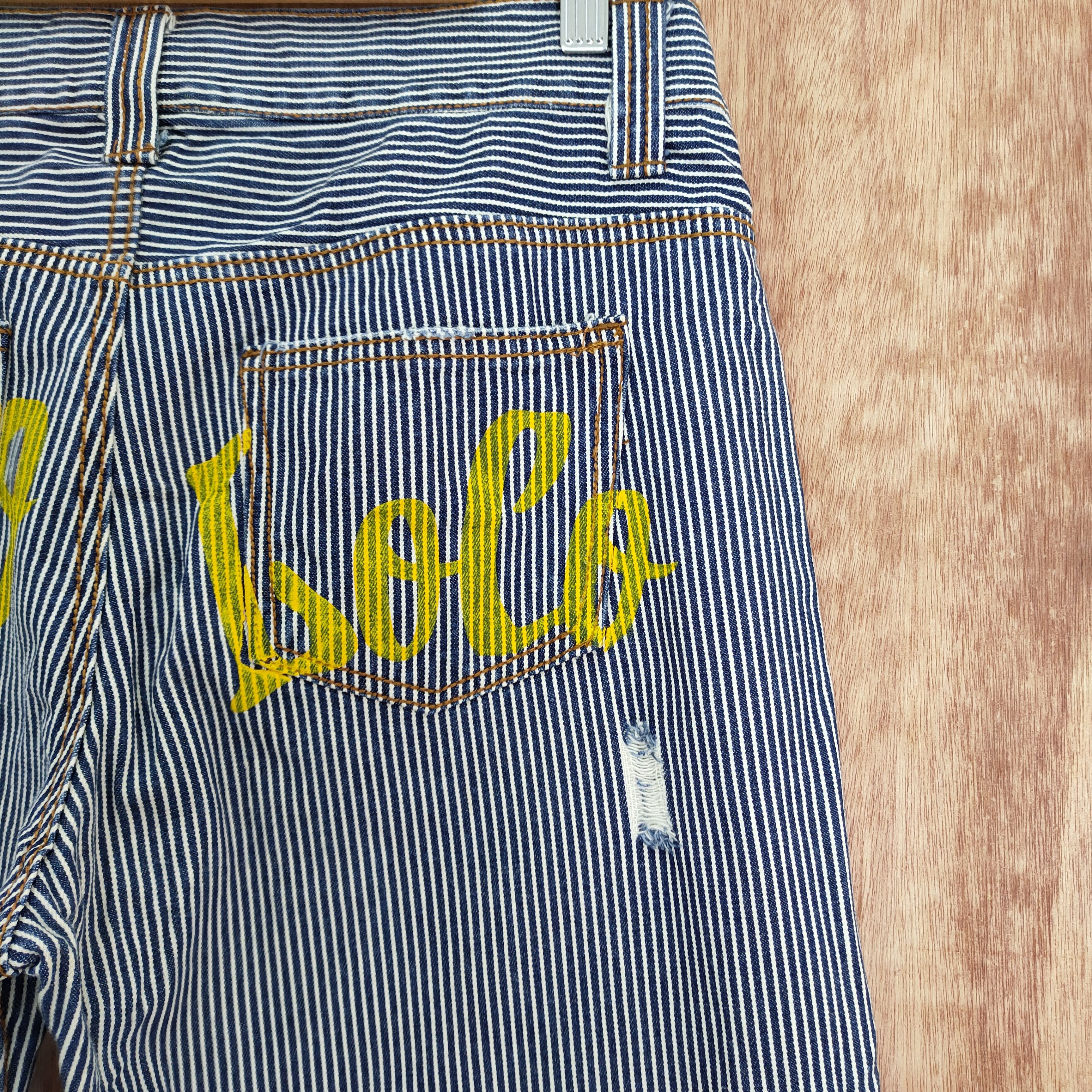 Japanese Brand VINTAGE JAPANESE HICKORY STRIPE JEANS DENIM PANTS Size US 32 / EU 48 - 12 Thumbnail