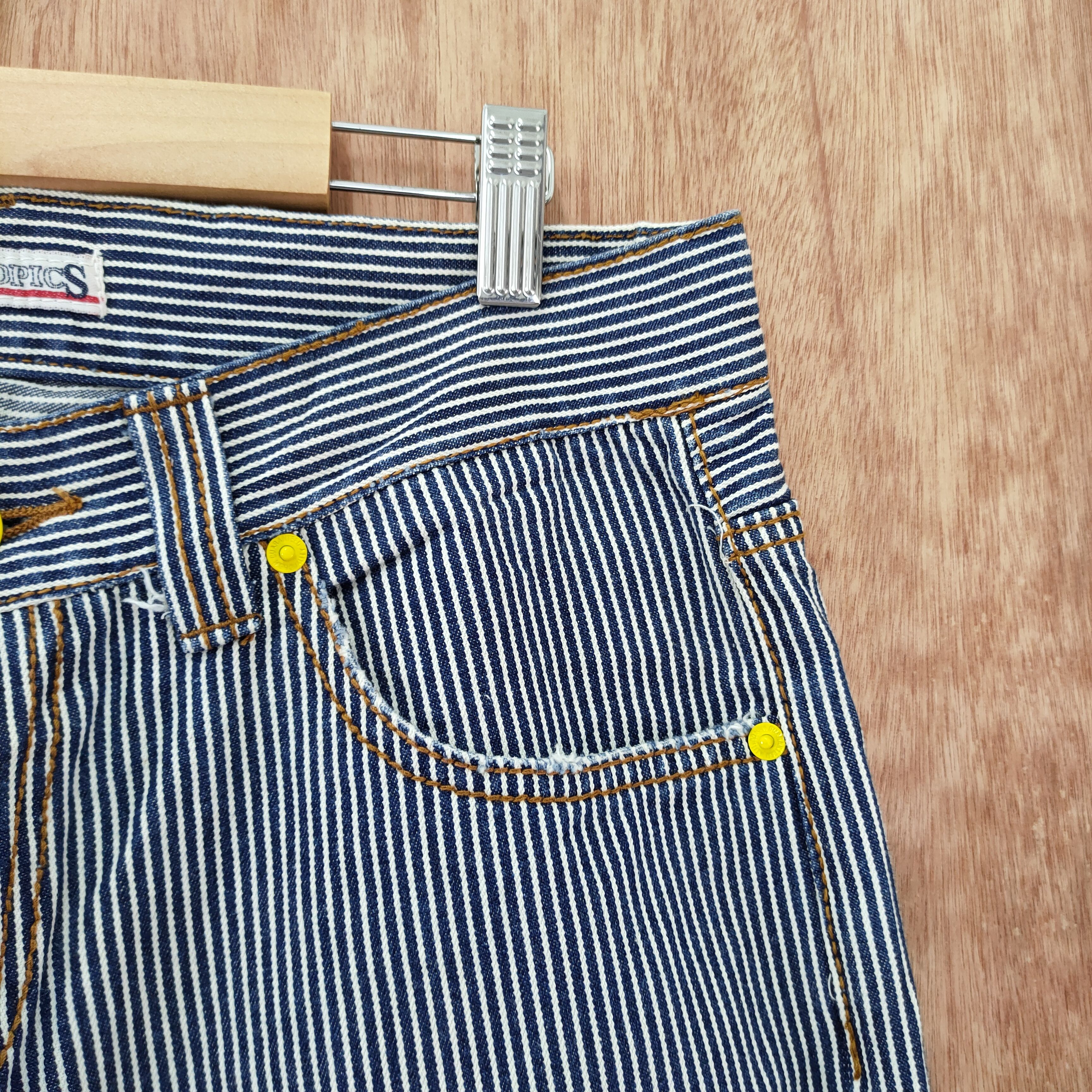 Japanese Brand VINTAGE JAPANESE HICKORY STRIPE JEANS DENIM PANTS Size US 32 / EU 48 - 6 Thumbnail