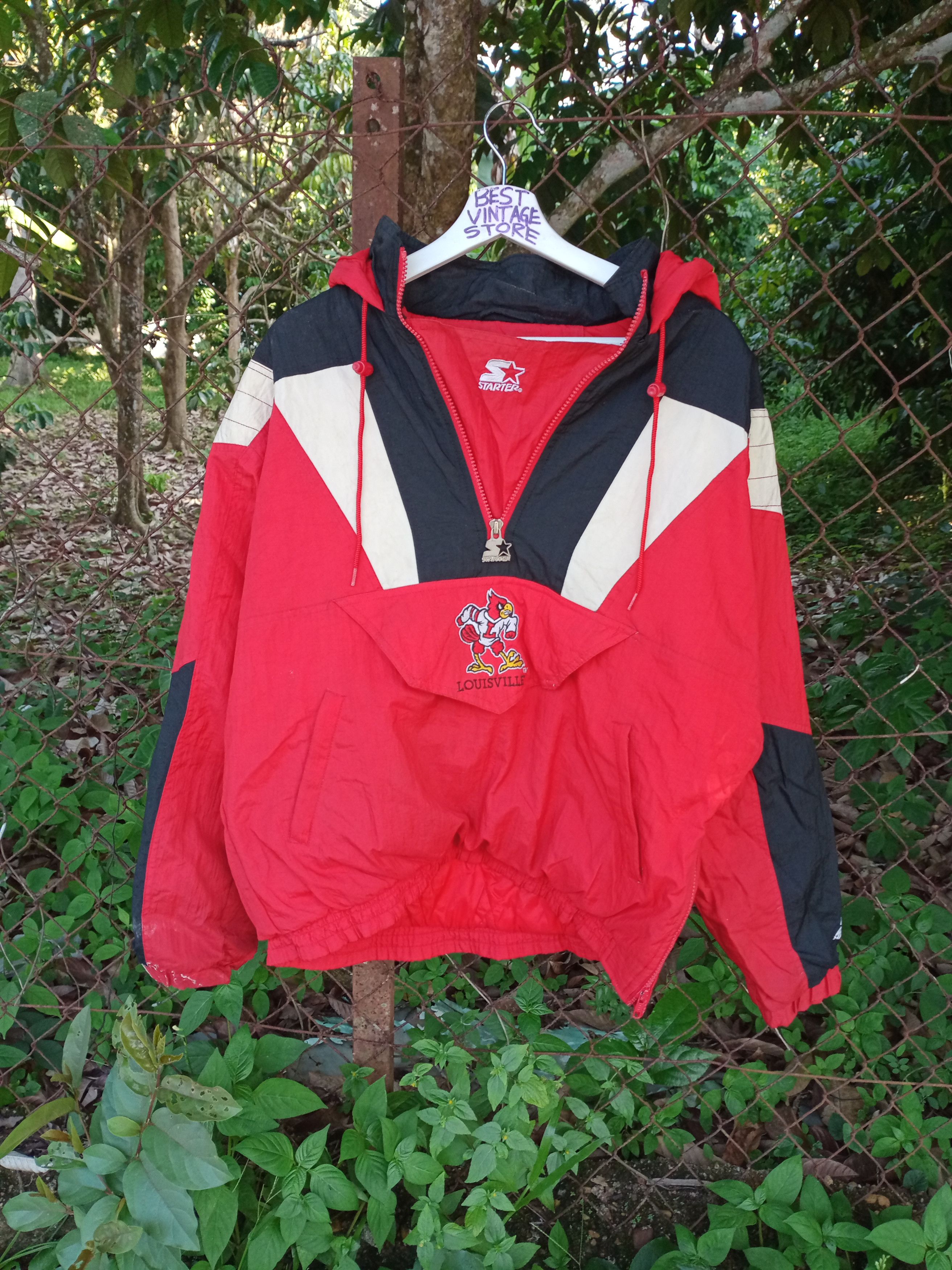 Louisville Slugger 90s Starter Louis Ville Cardinals Hoodie Half zipper Jacket Size US L / EU 52-54 / 3 - 2 Thumbnail