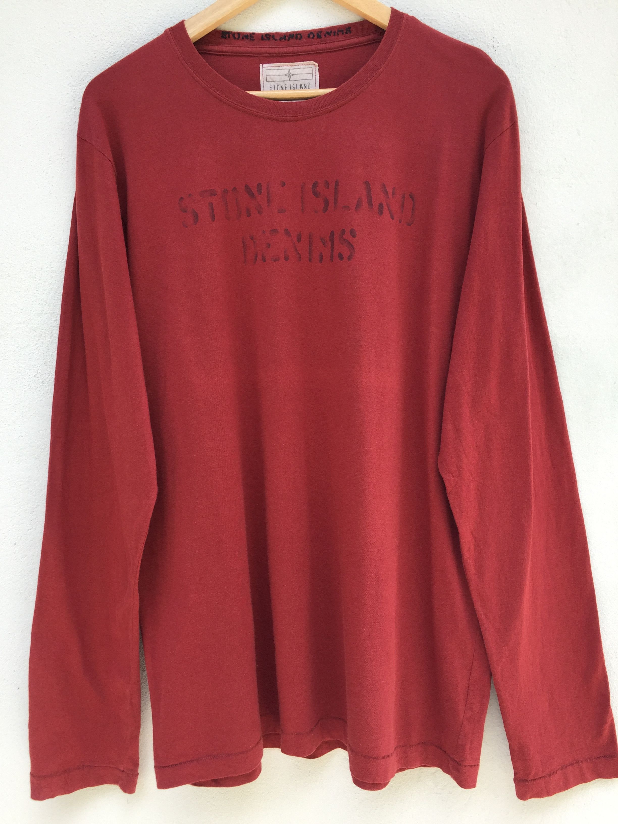 Stone Island Stone Island Denims Spellout Long Sleeve Size US XL / EU 56 / 4 - 4 Thumbnail