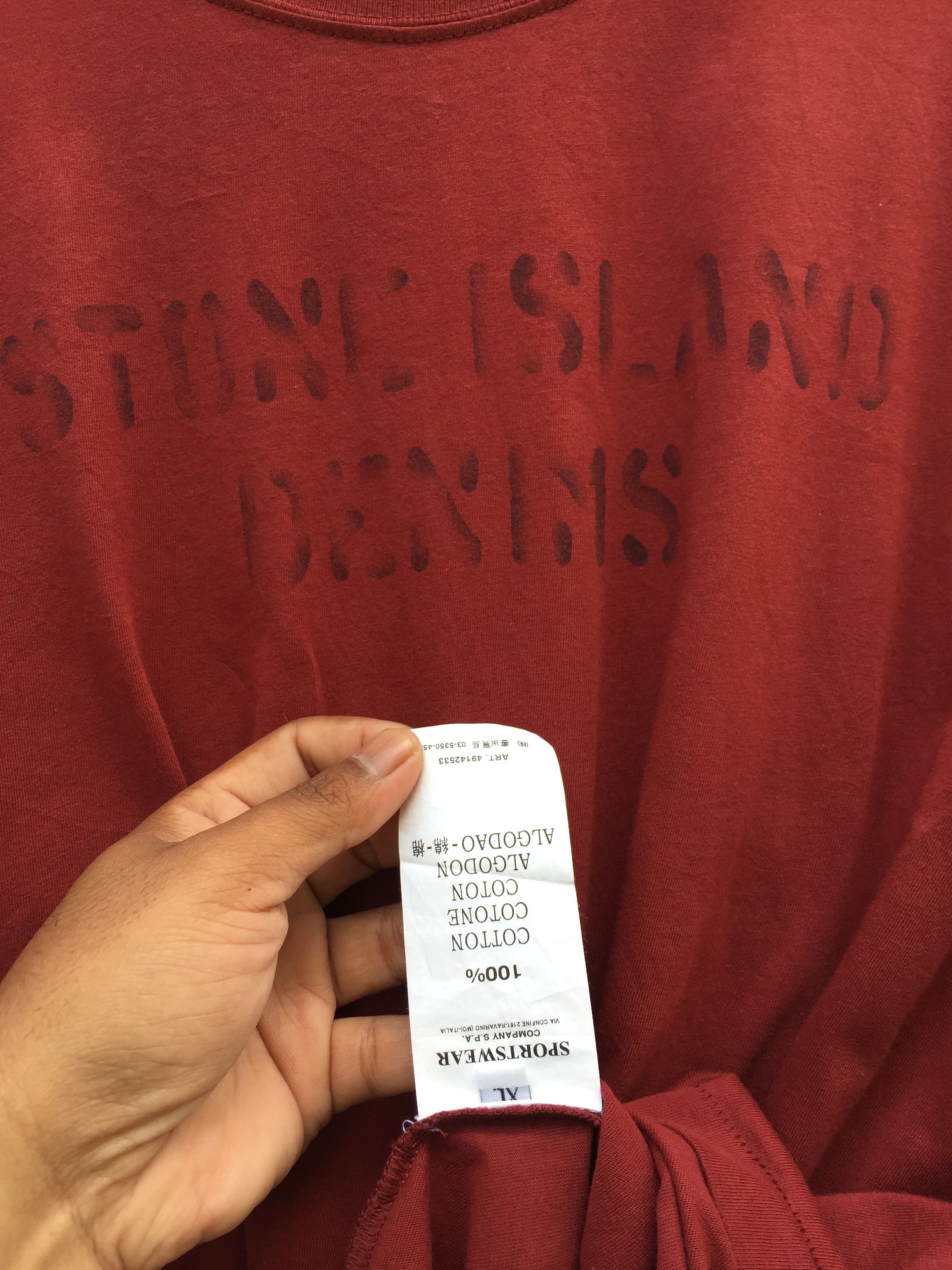 Stone Island Stone Island Denims Spellout Long Sleeve Size US XL / EU 56 / 4 - 10 Thumbnail